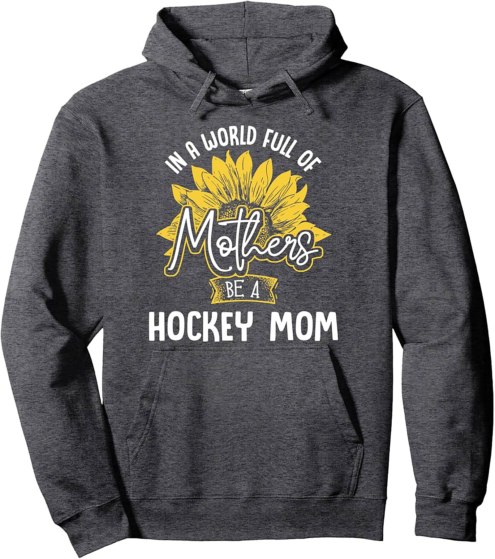 Hockey Mom Sunflower Hoodie Cozy Unisex Pullover Graphic