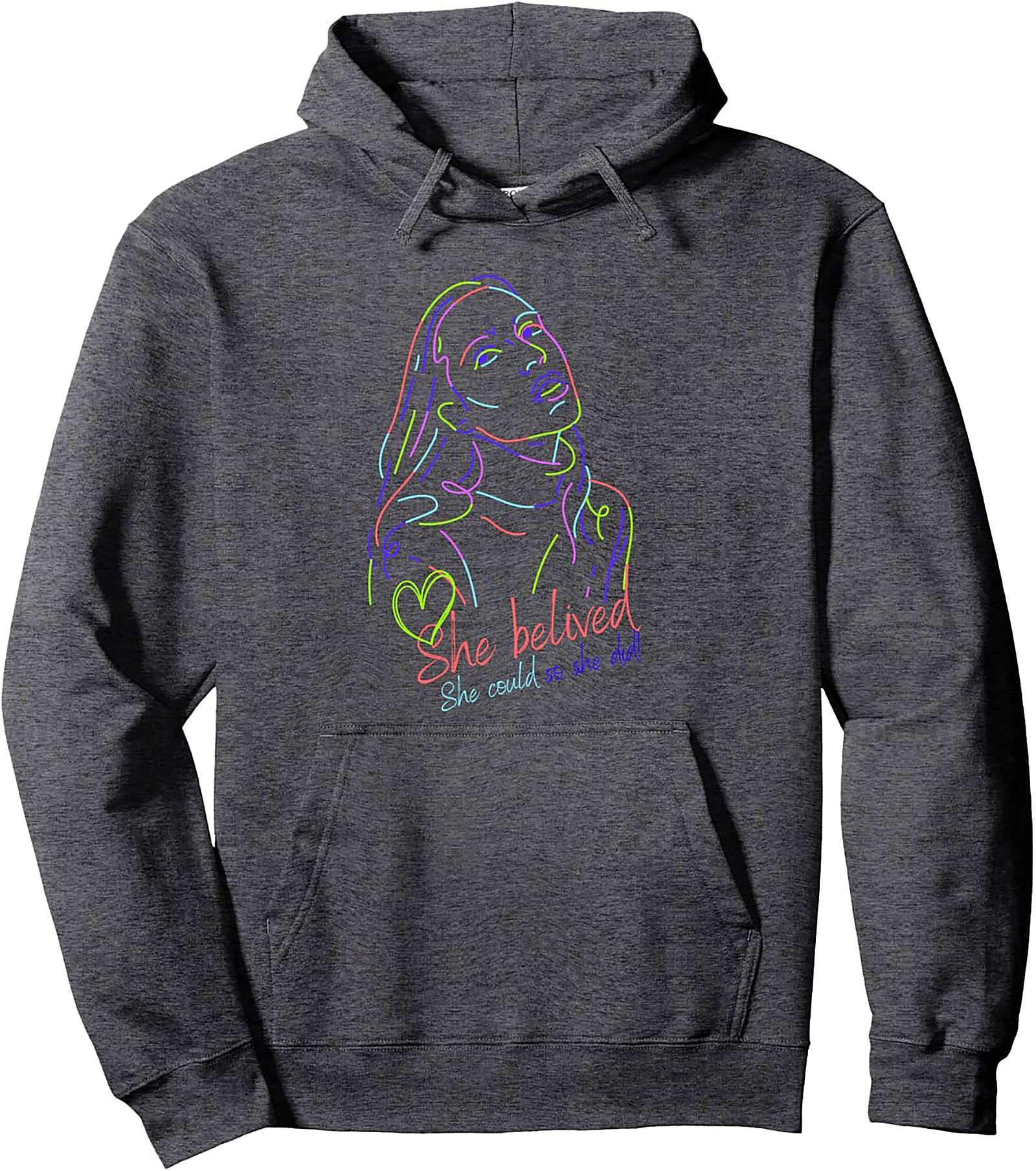 She Believed She Could Graphic Hoodie Empowerment Pullover