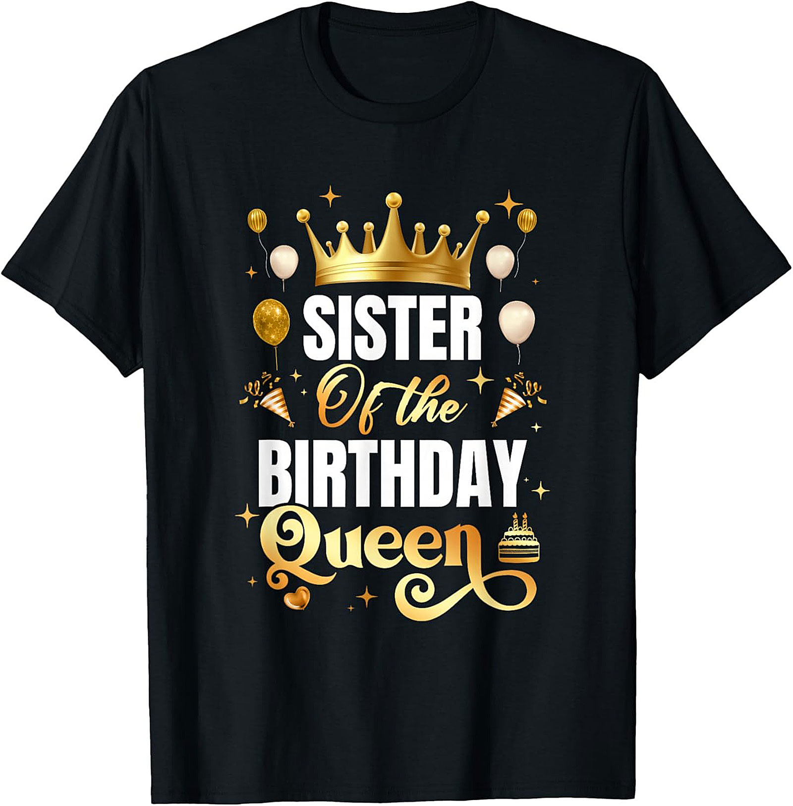 Sister of the Birthday Queen T-Shirt Royal Birthday Tee