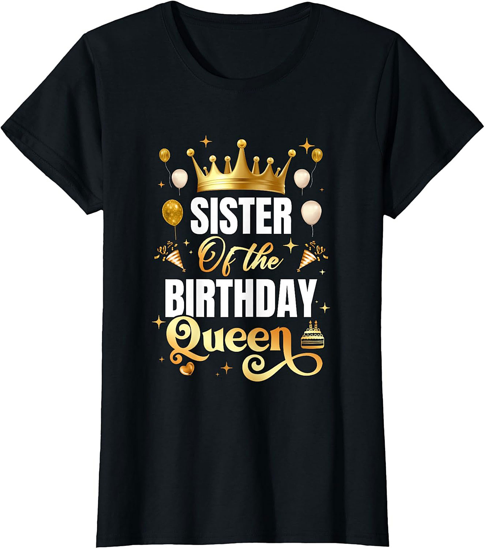 Sister of the Birthday Queen T-Shirt Royal Birthday Tee