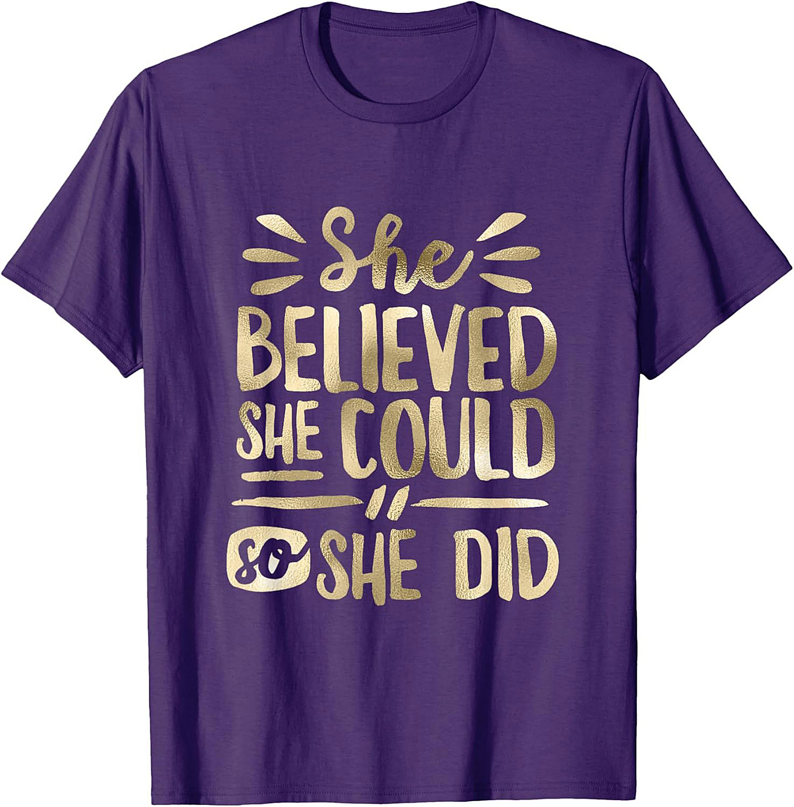 She Believed She Could T-Shirt Inspirational Graphic Tee