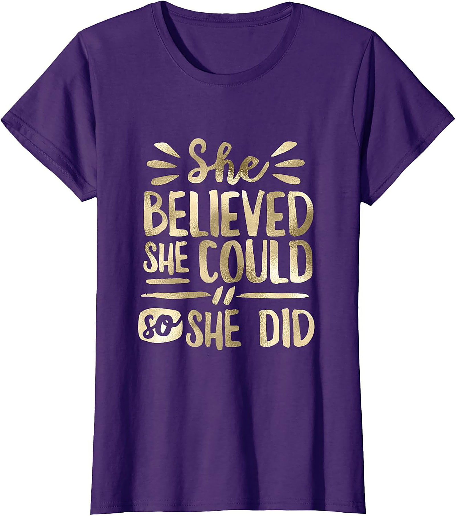 She Believed She Could T-Shirt Inspirational Graphic Tee