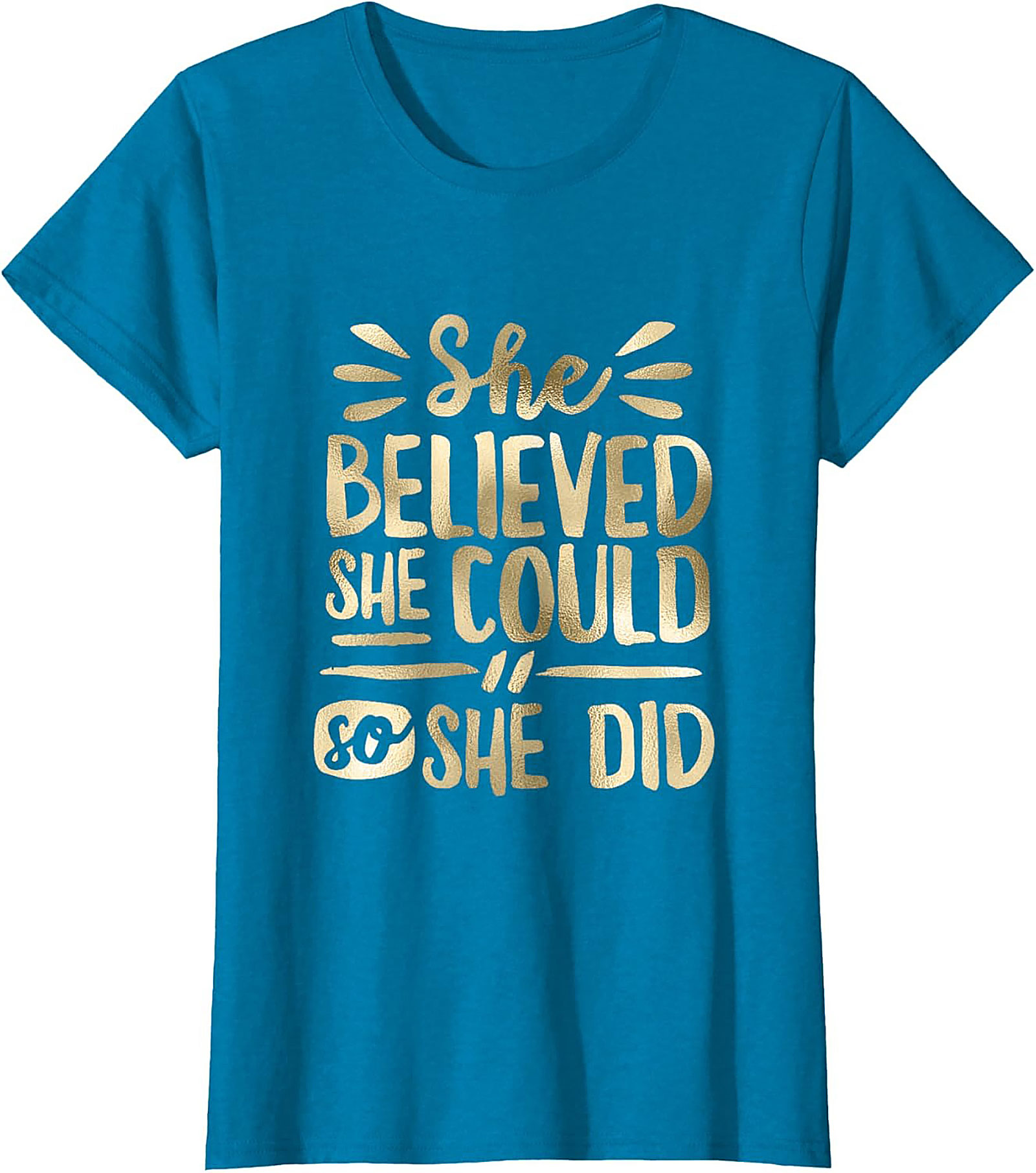 She Believed She Could T-Shirt Inspirational Graphic Tee