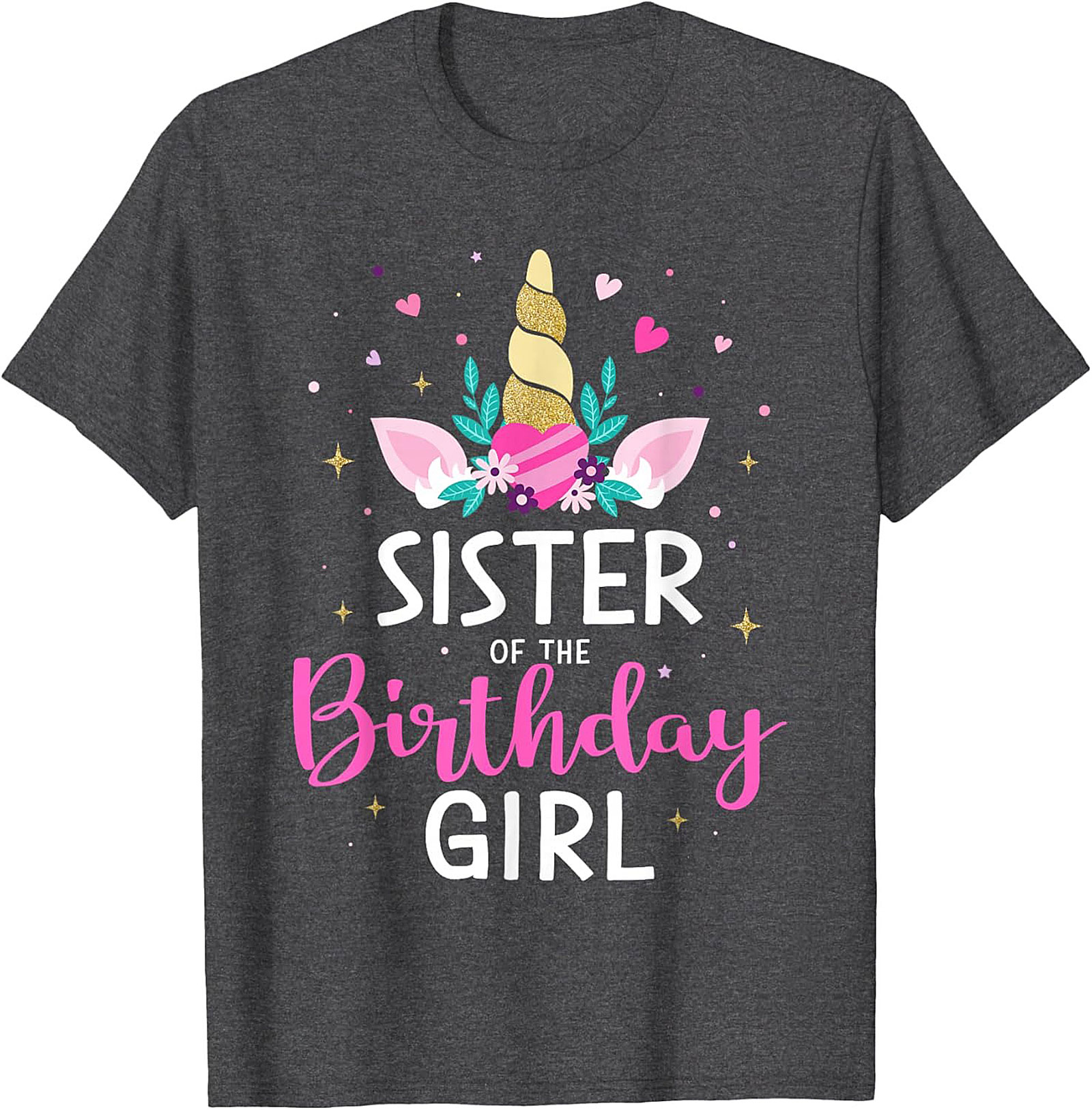 Unicorn Sister of the Birthday Girl T-Shirt - Magical Gift