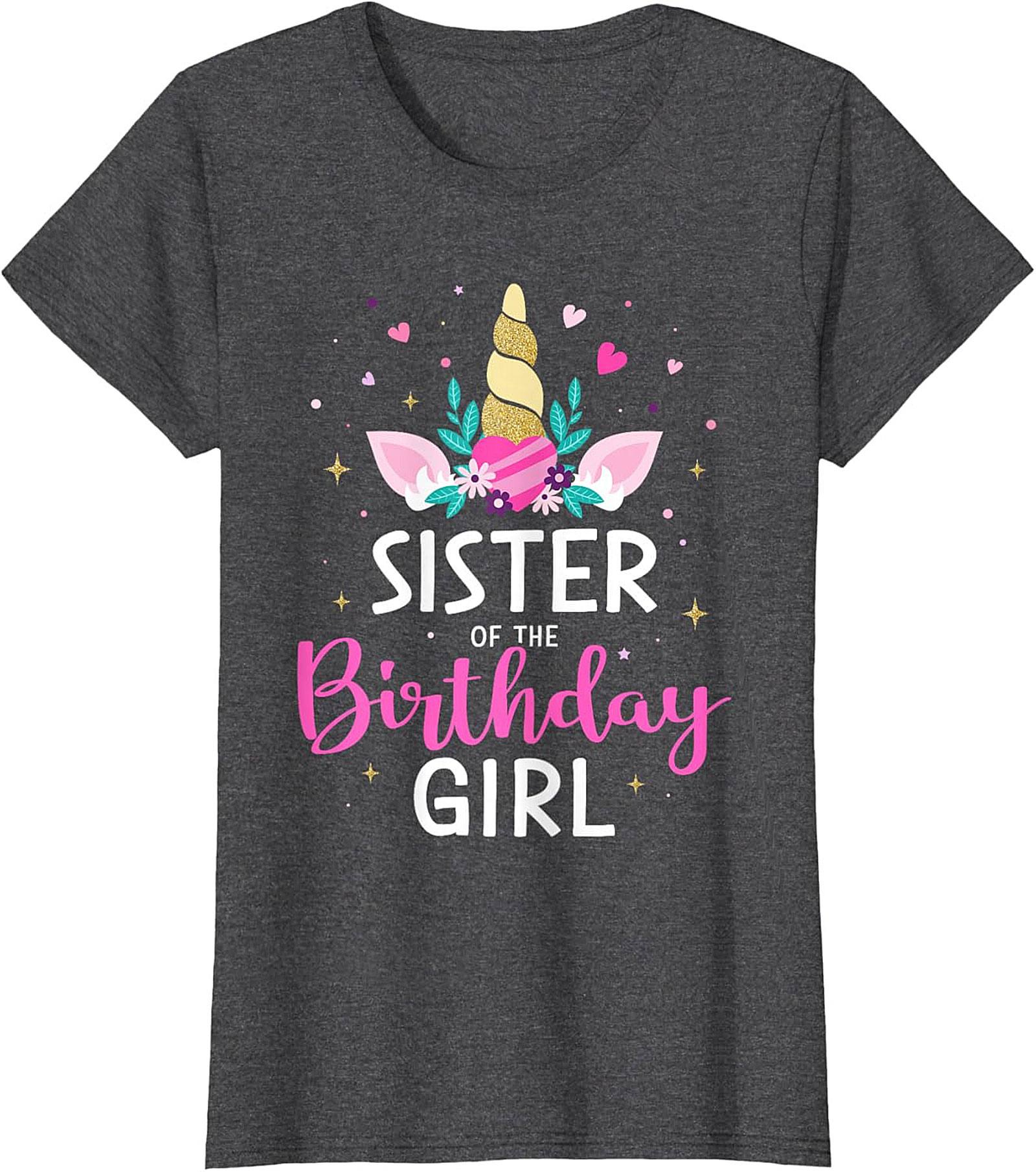 Unicorn Sister of the Birthday Girl T-Shirt - Magical Gift