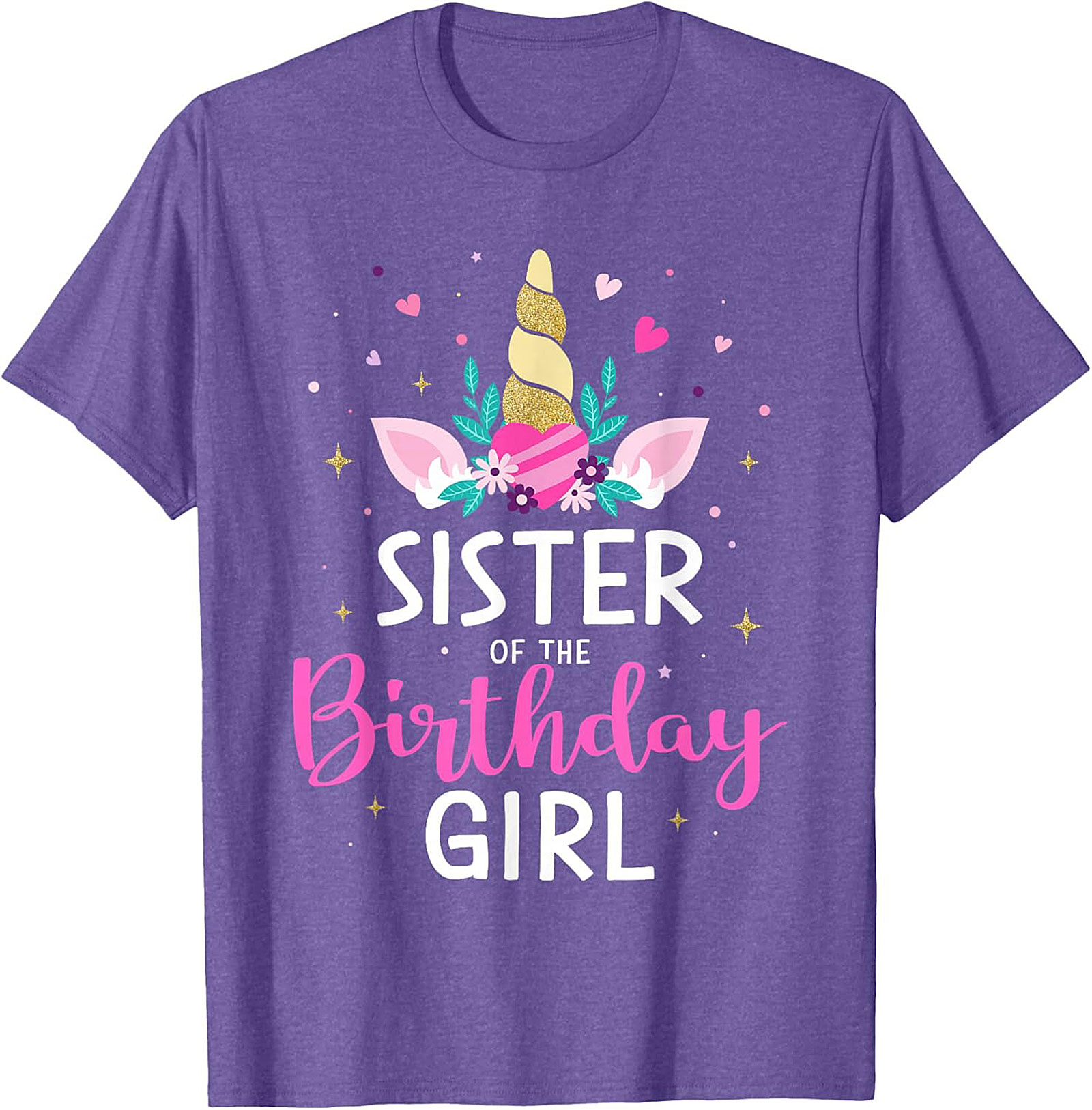Unicorn Sister of the Birthday Girl T-Shirt - Magical Gift