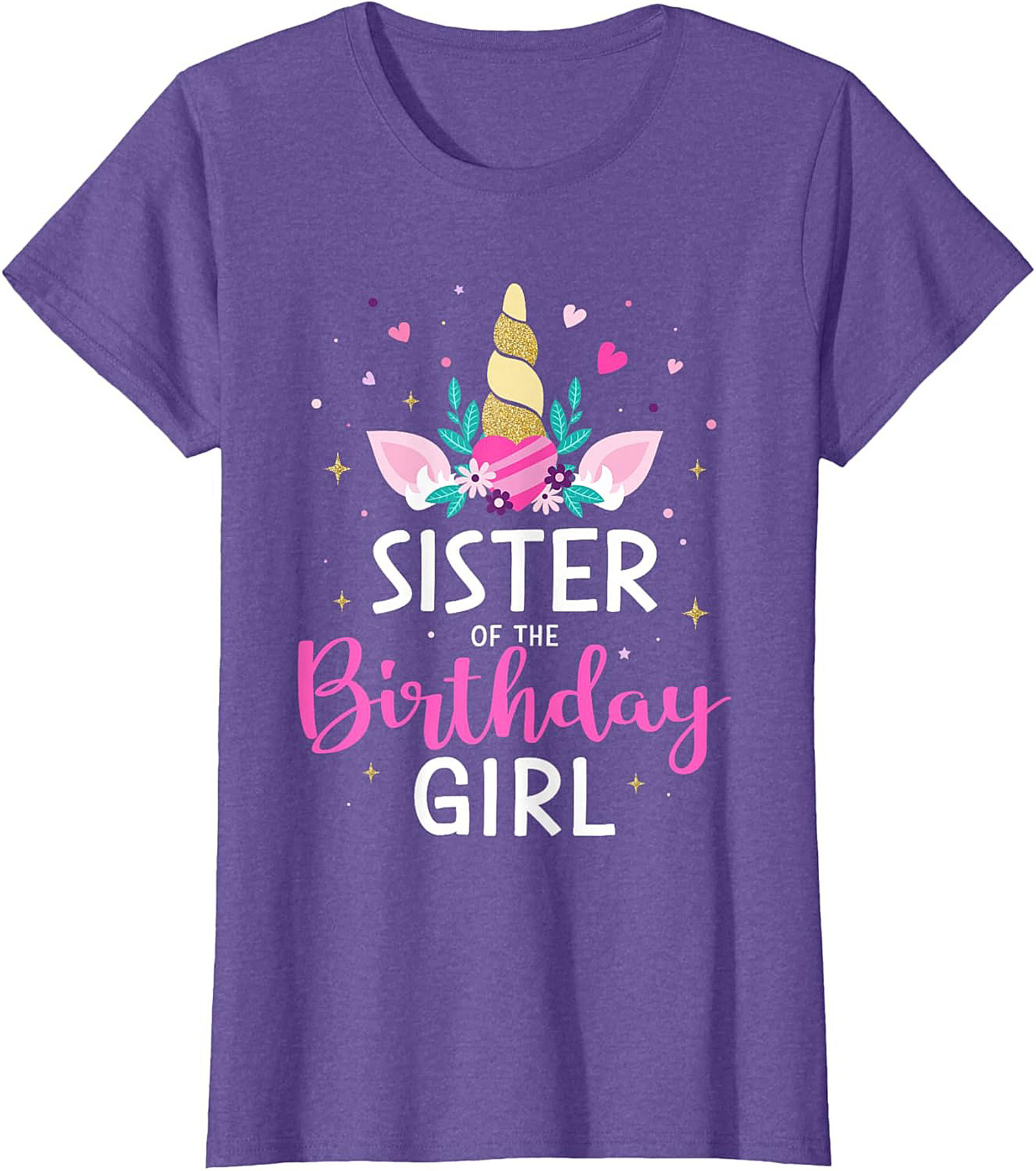 Unicorn Sister of the Birthday Girl T-Shirt - Magical Gift