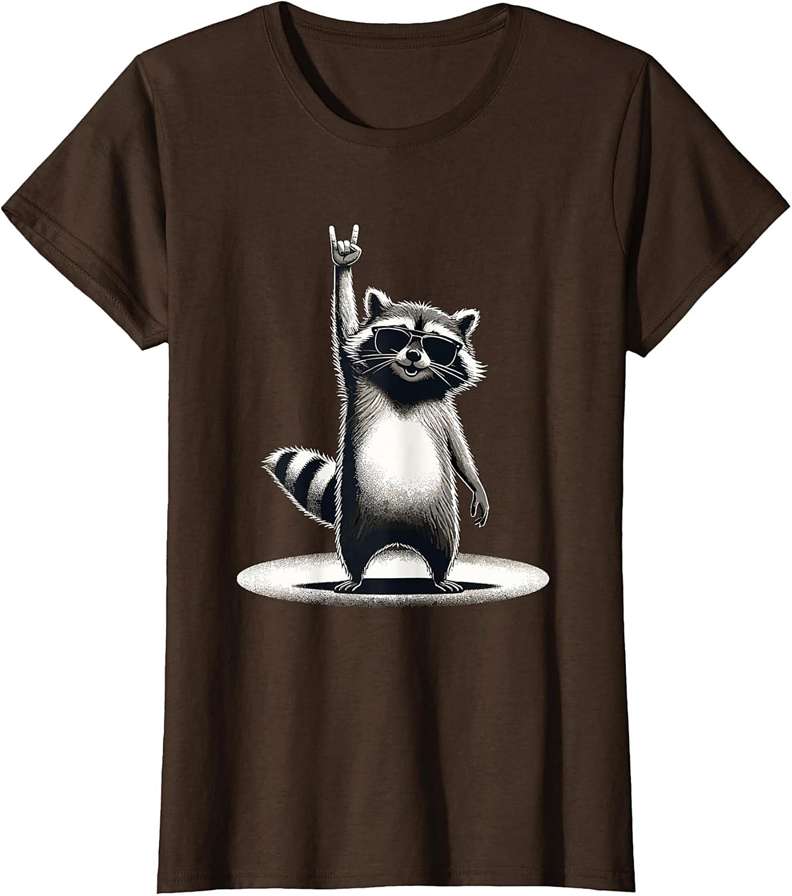 Rock on Raccoon Graphic Tee Cool Trash Panda Unisex T-Shirt