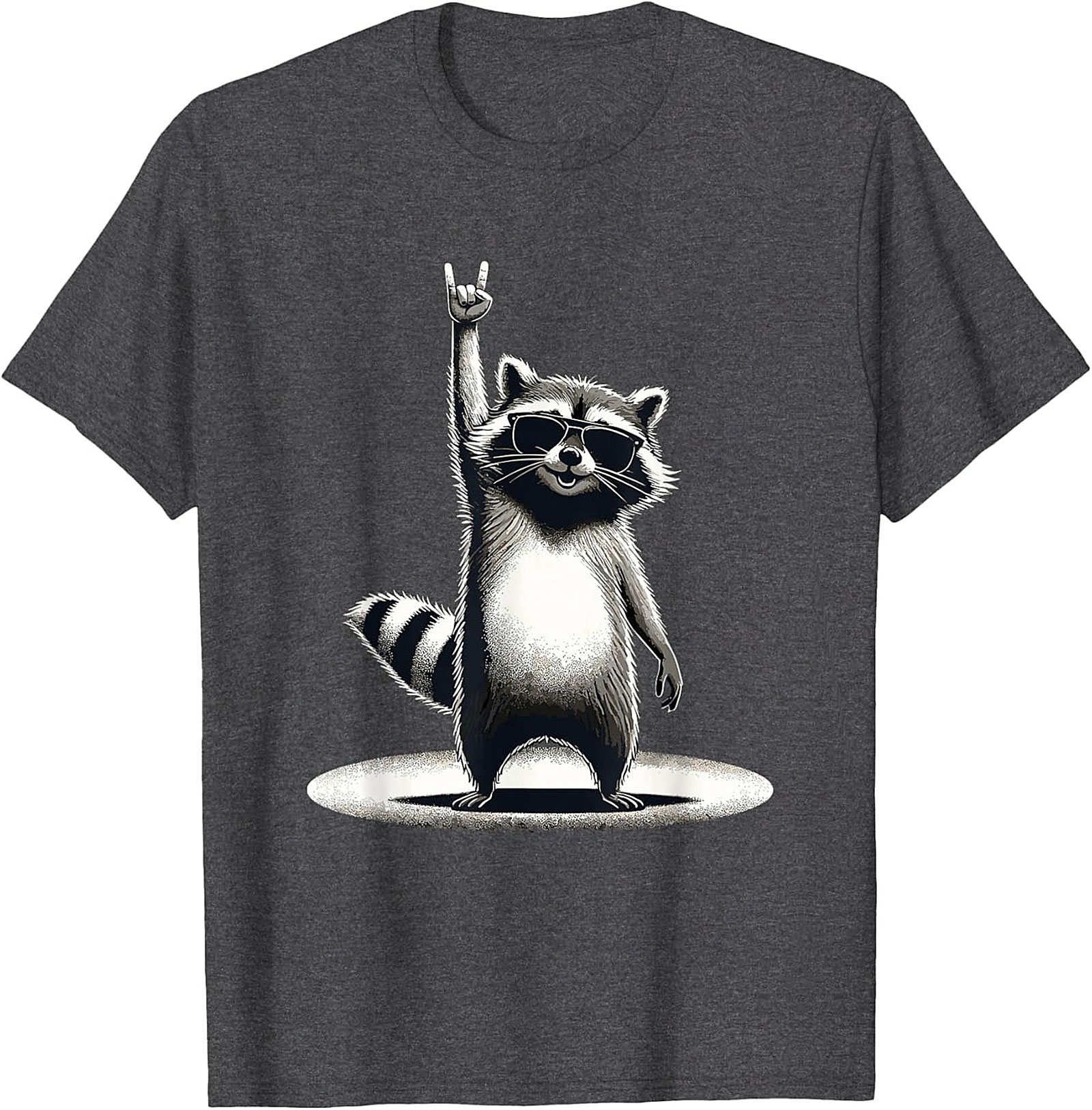 Rock on Raccoon Graphic Tee Cool Trash Panda Unisex T-Shirt