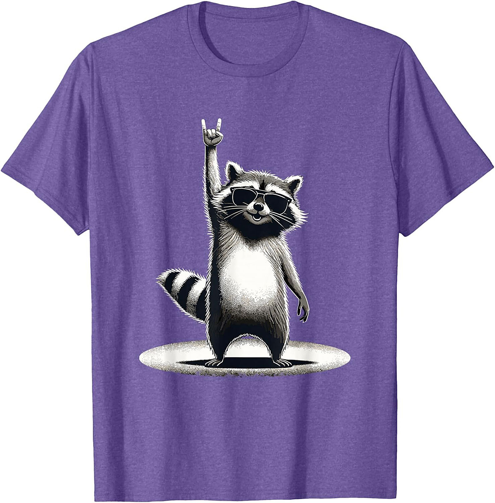 Rock on Raccoon Graphic Tee Cool Trash Panda Unisex T-Shirt