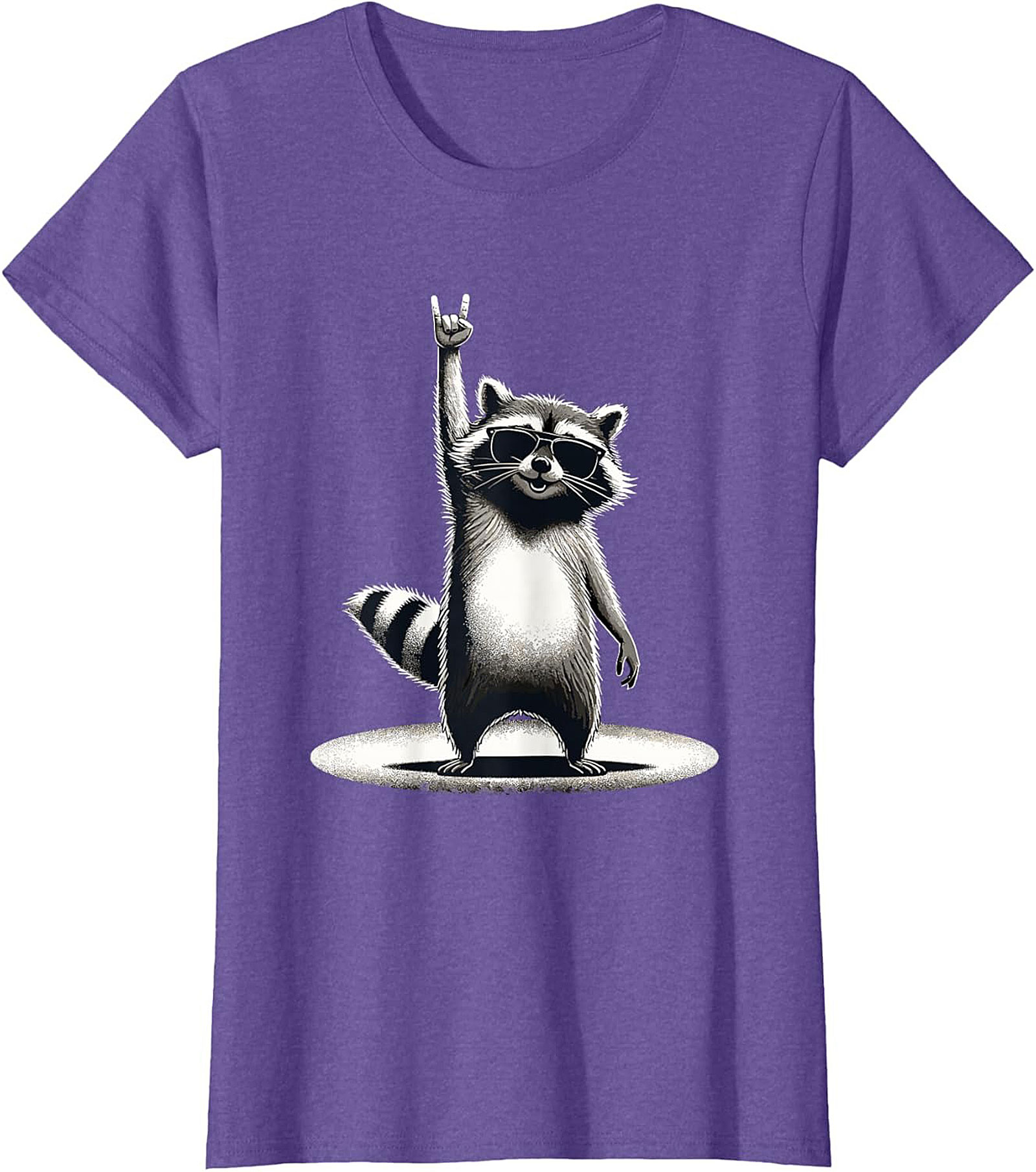 Rock on Raccoon Graphic Tee Cool Trash Panda Unisex T-Shirt