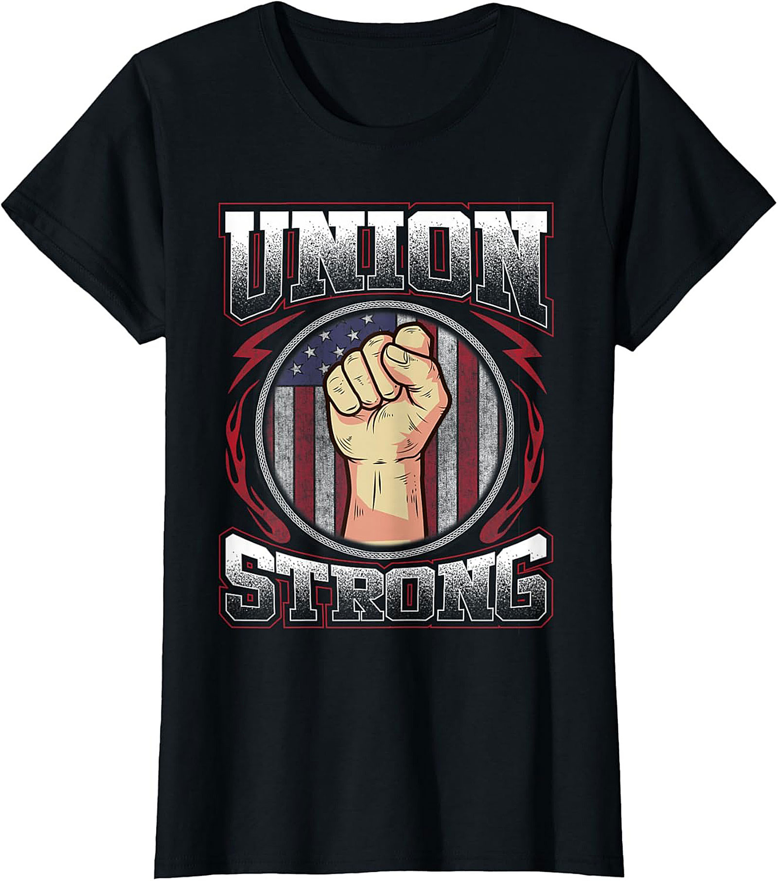 Union Strong Graphic Tee  American Flag Solidarity Shirt