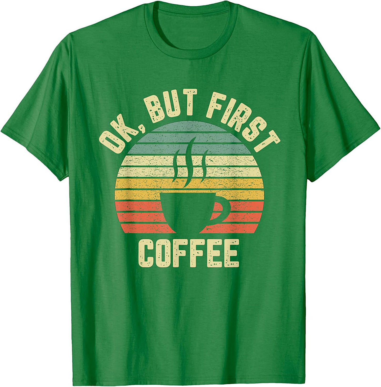  Retro OK But First Coffee T-Shirt Vintage Graphic Tee