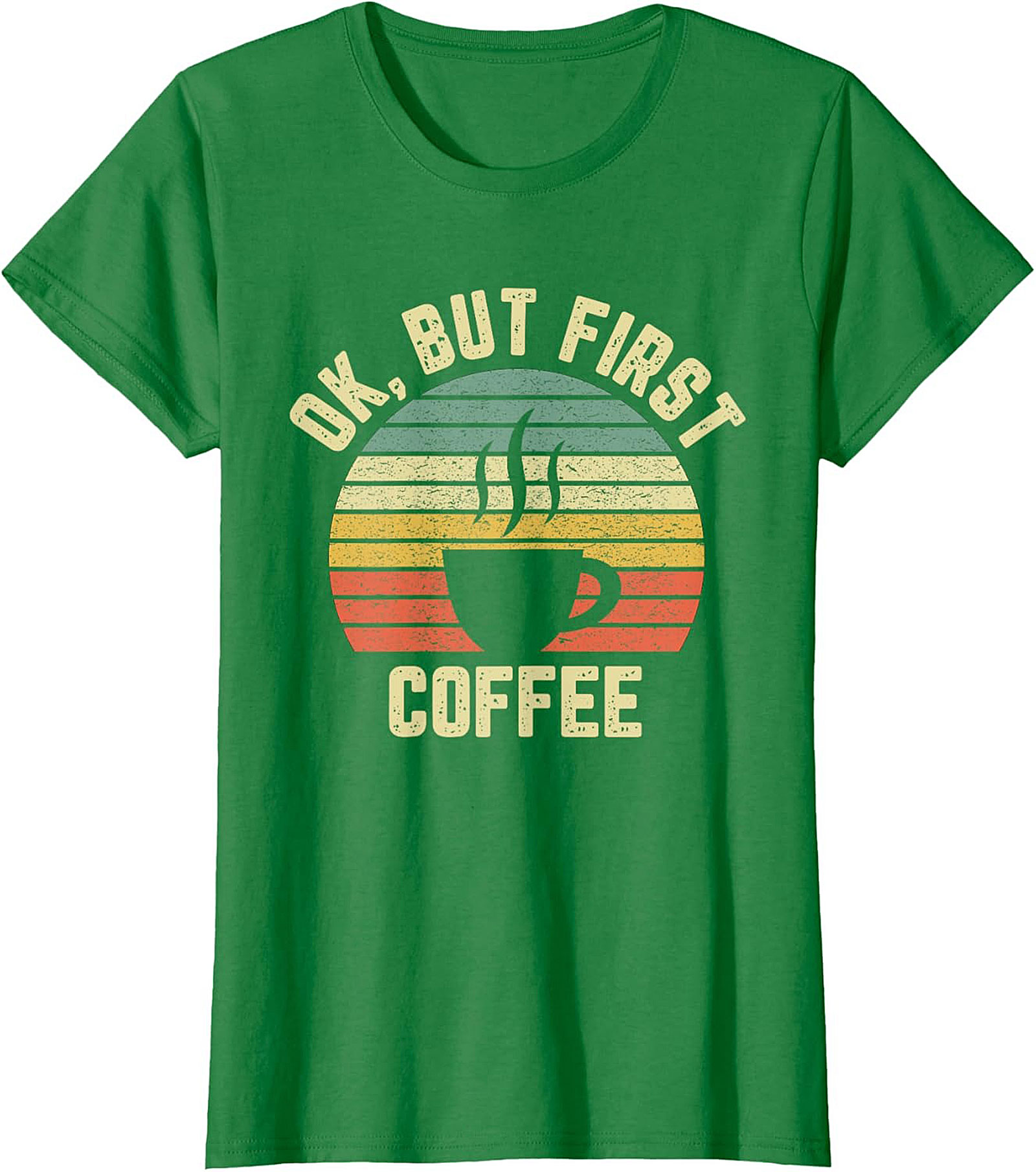  Retro OK But First Coffee T-Shirt Vintage Graphic Tee