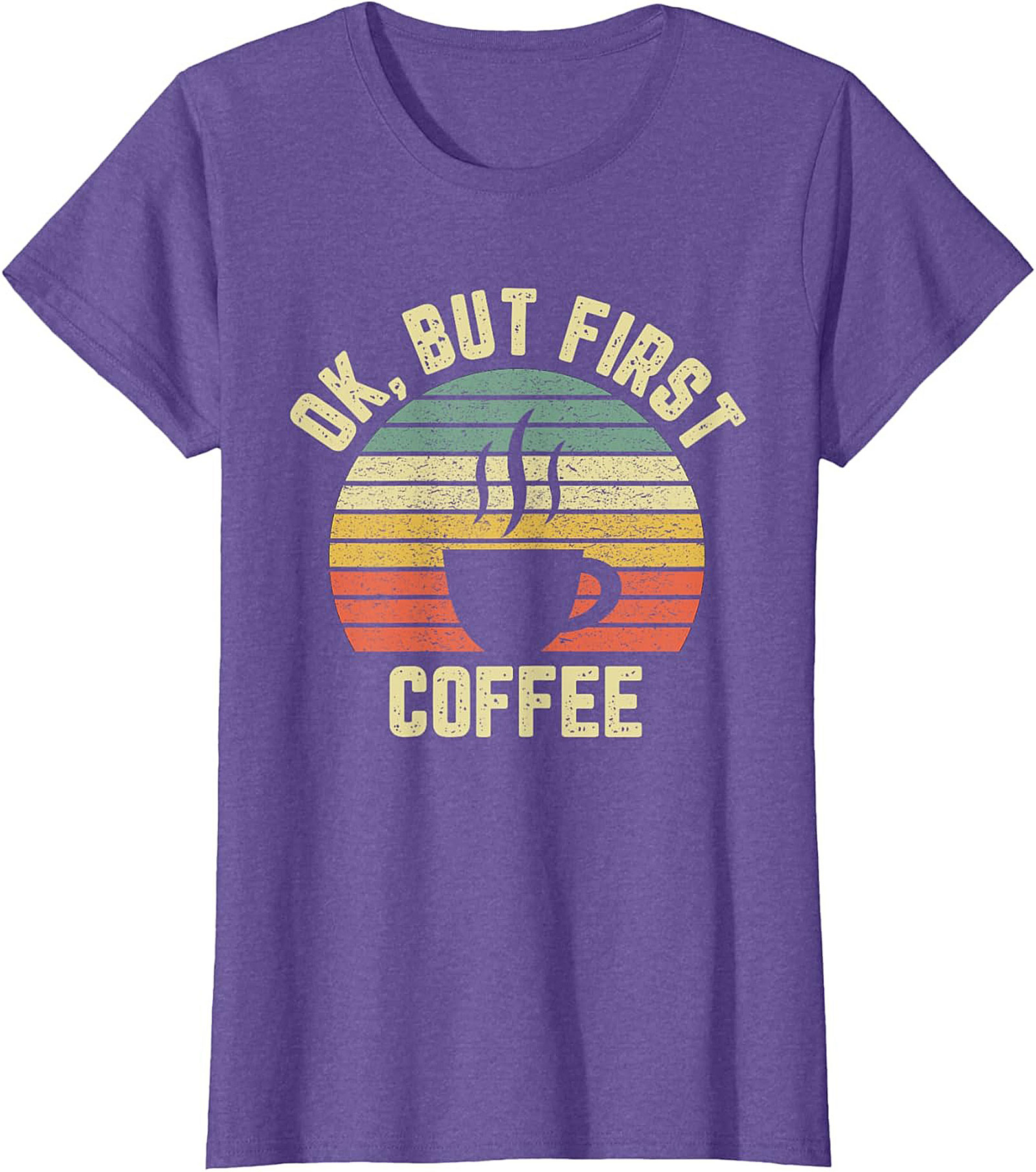  Retro OK But First Coffee T-Shirt Vintage Graphic Tee