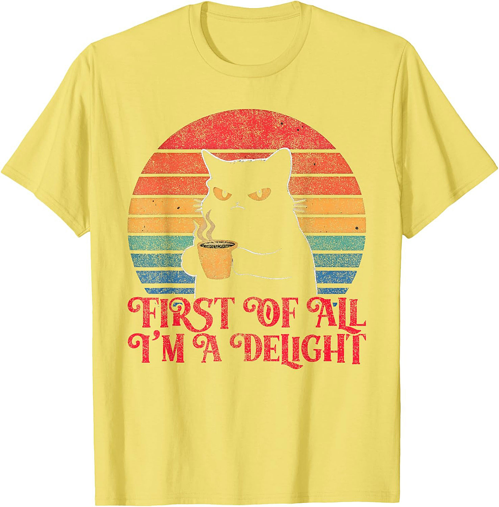  First Of All I'm A Delight Grumpy Cat Coffee T-Shirt