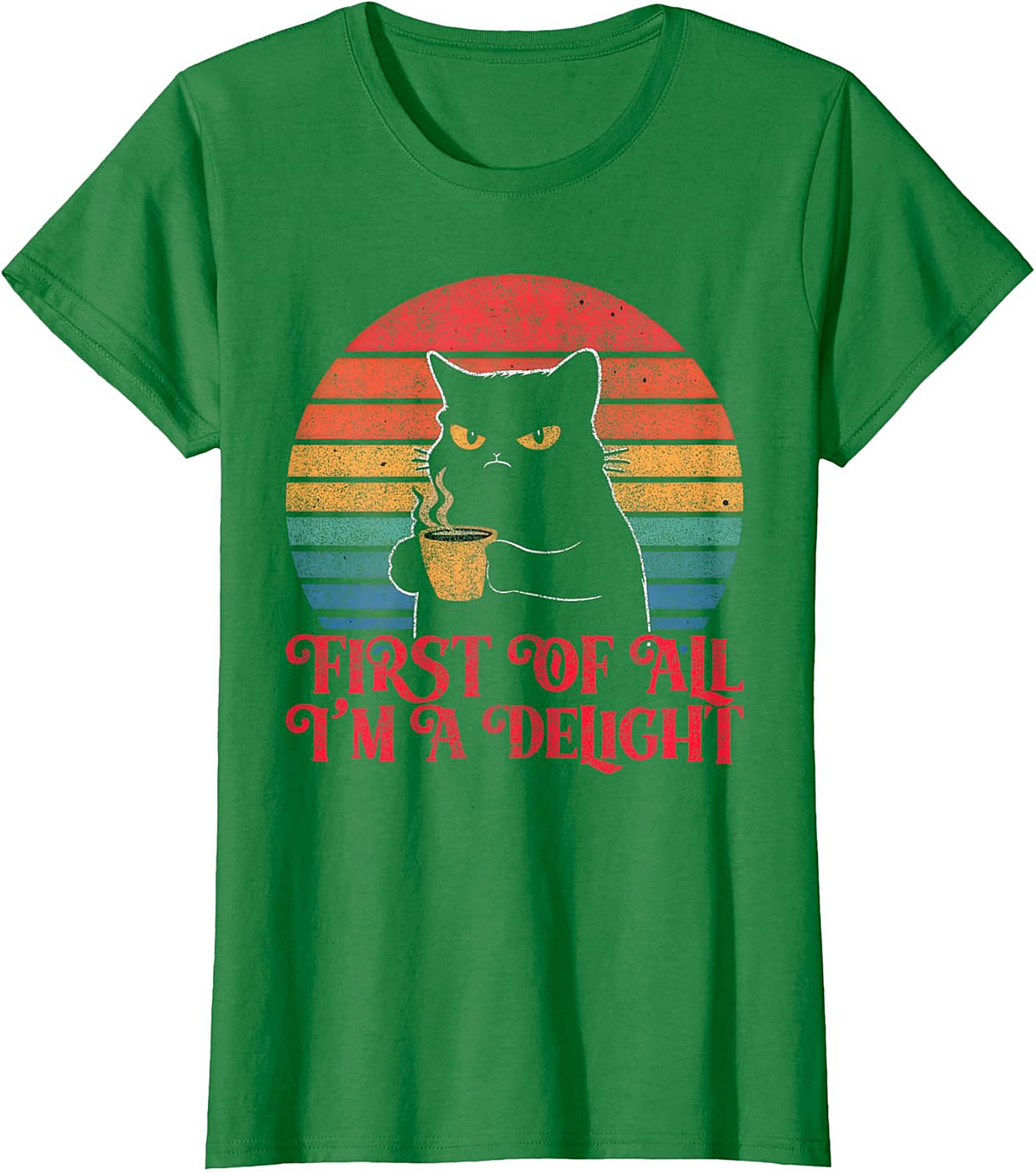  First Of All I'm A Delight Grumpy Cat Coffee T-Shirt