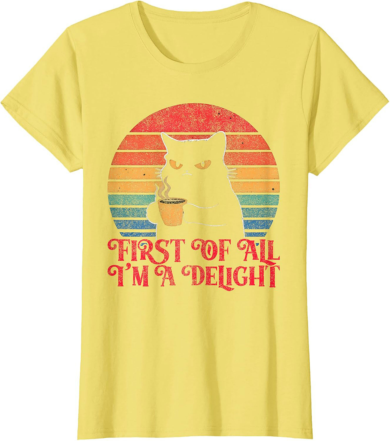  First Of All I'm A Delight Grumpy Cat Coffee T-Shirt
