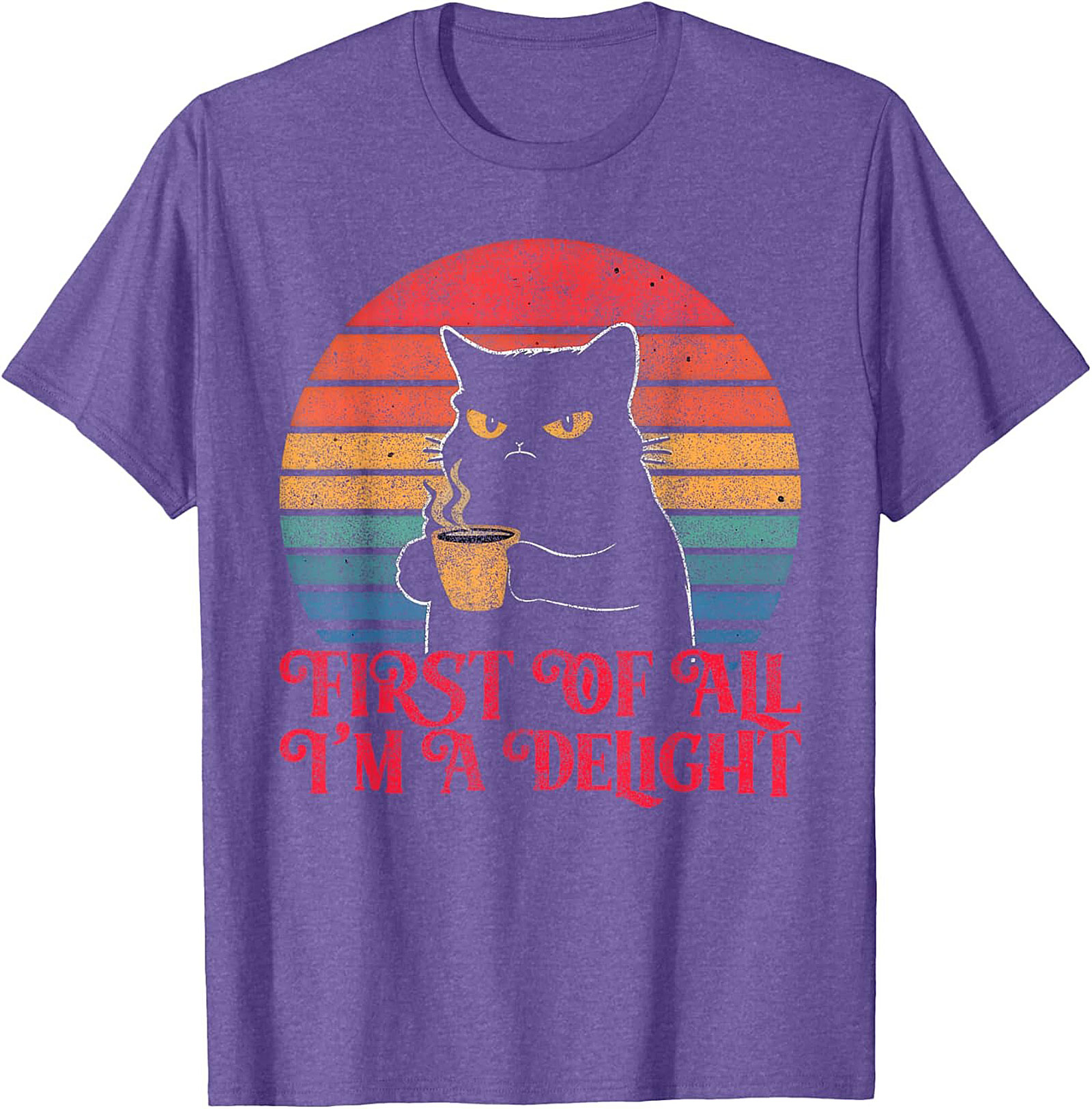  First Of All I'm A Delight Grumpy Cat Coffee T-Shirt