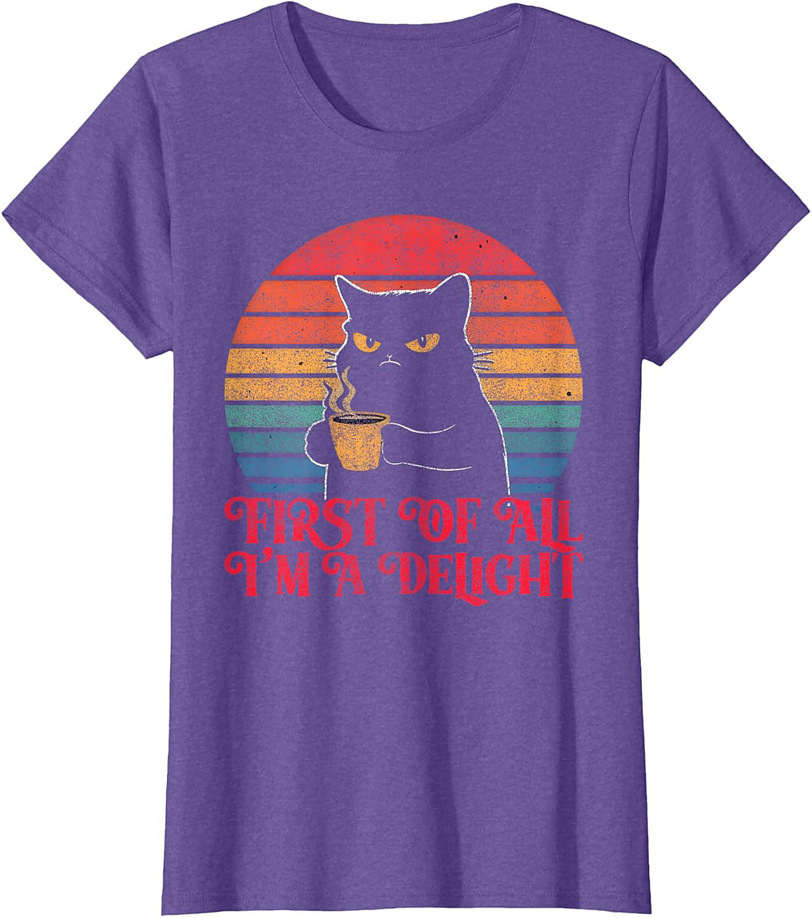  First Of All I'm A Delight Grumpy Cat Coffee T-Shirt