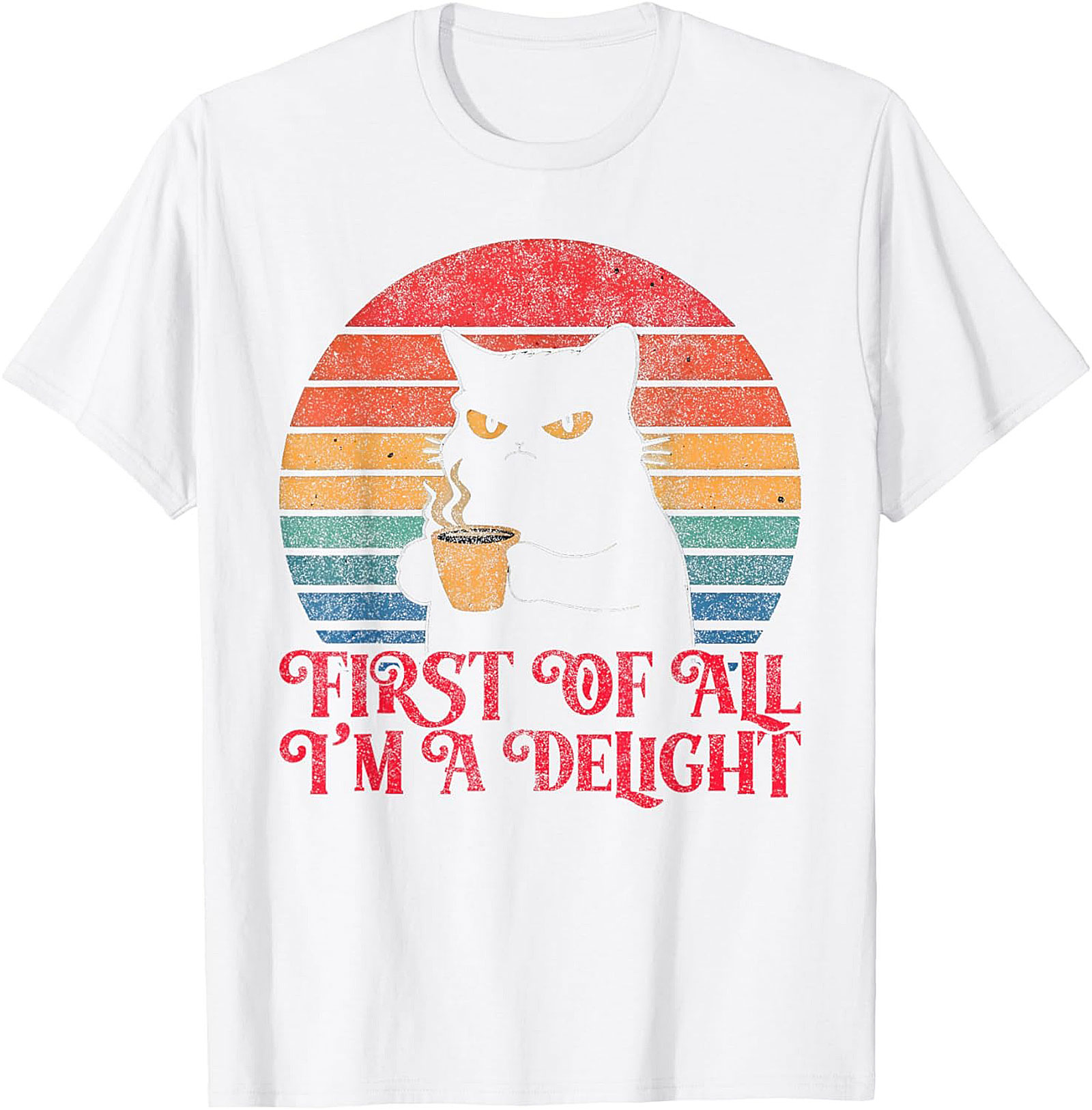  First Of All I'm A Delight Grumpy Cat Coffee T-Shirt