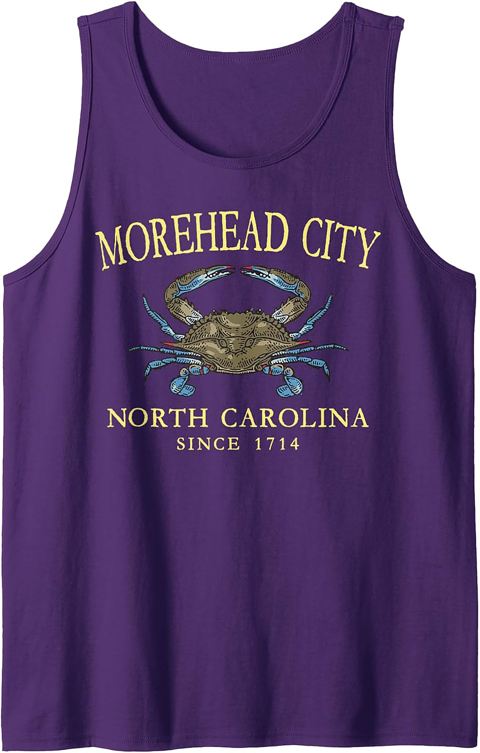 Morehead City NC Blue Crab Tank Top Coastal Summer Wear
