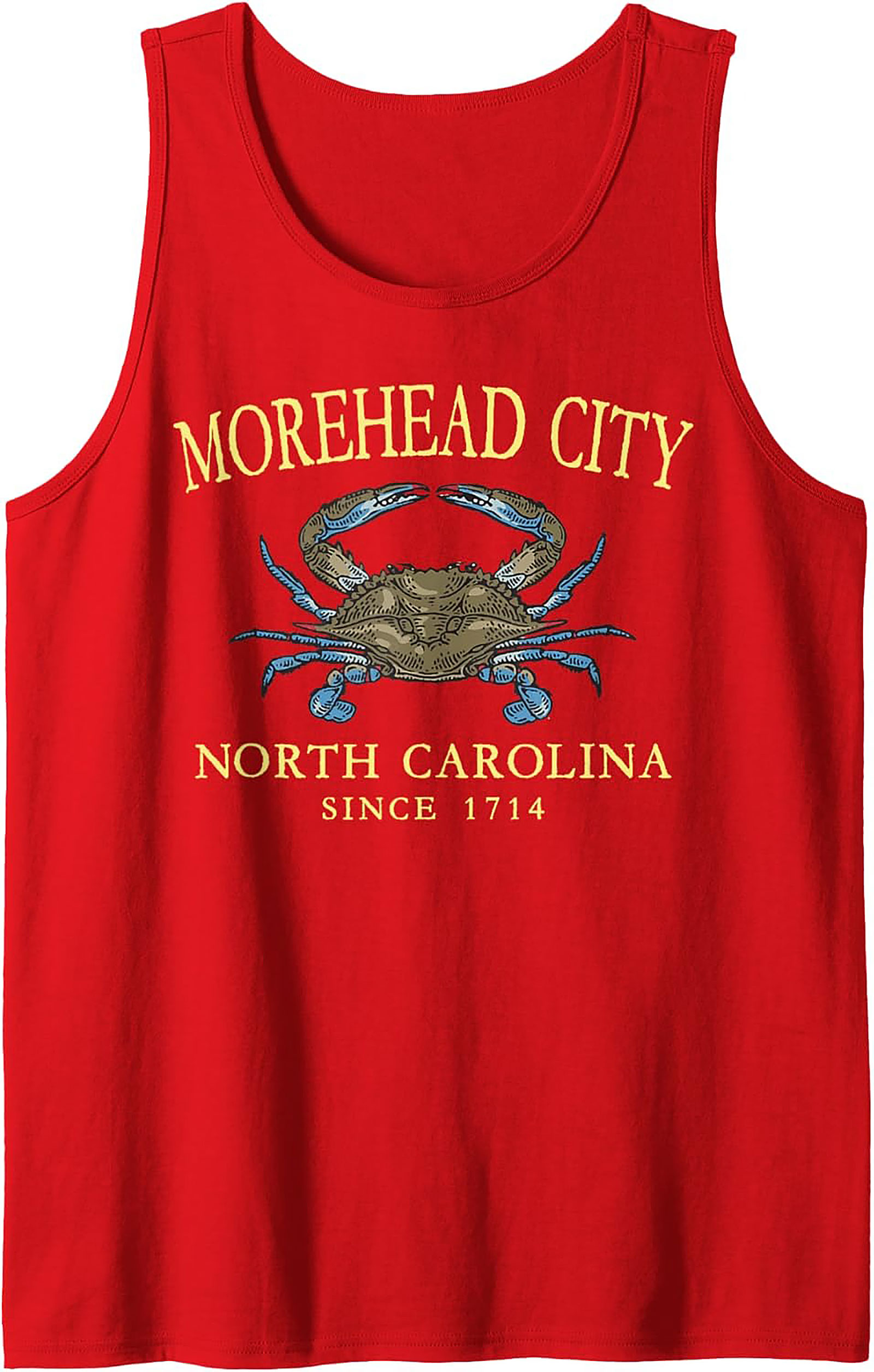 Morehead City NC Blue Crab Tank Top Coastal Summer Wear