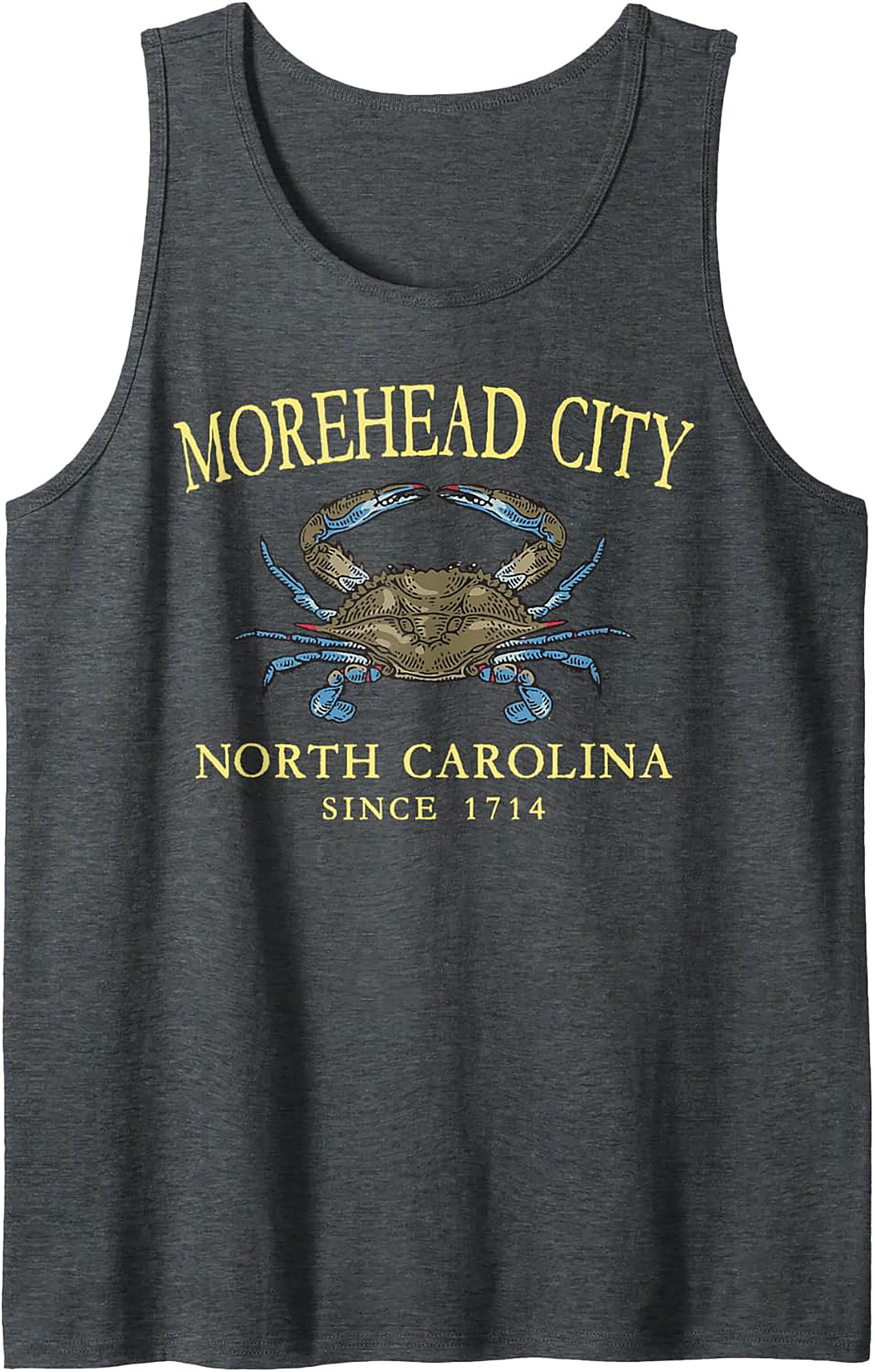 Morehead City NC Blue Crab Tank Top Coastal Summer Wear