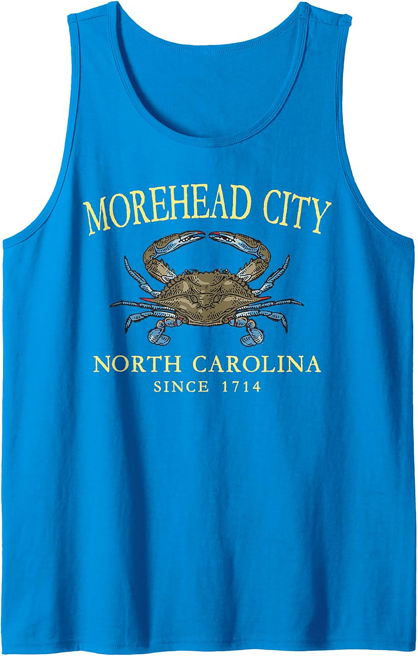 Morehead City NC Blue Crab Tank Top Coastal Summer Wear