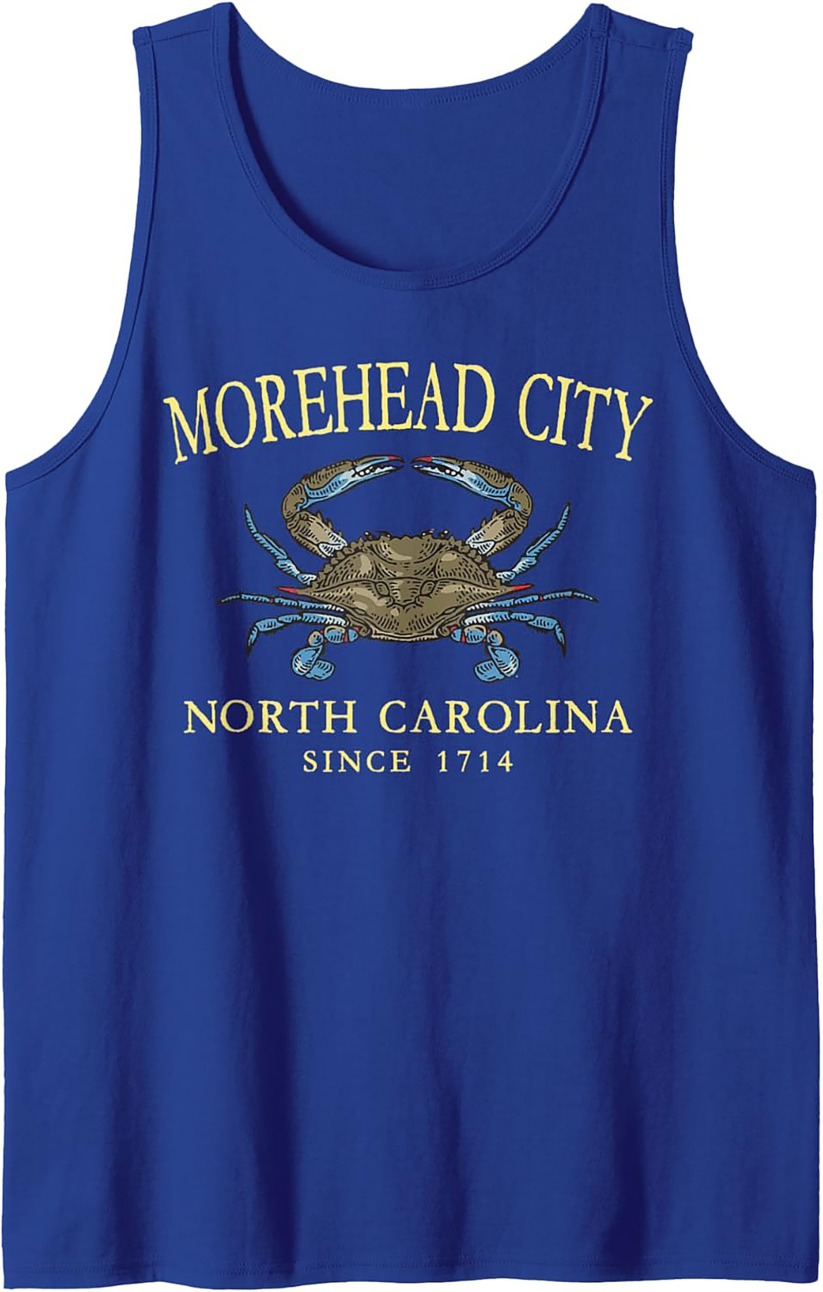 Morehead City NC Blue Crab Tank Top Coastal Summer Wear