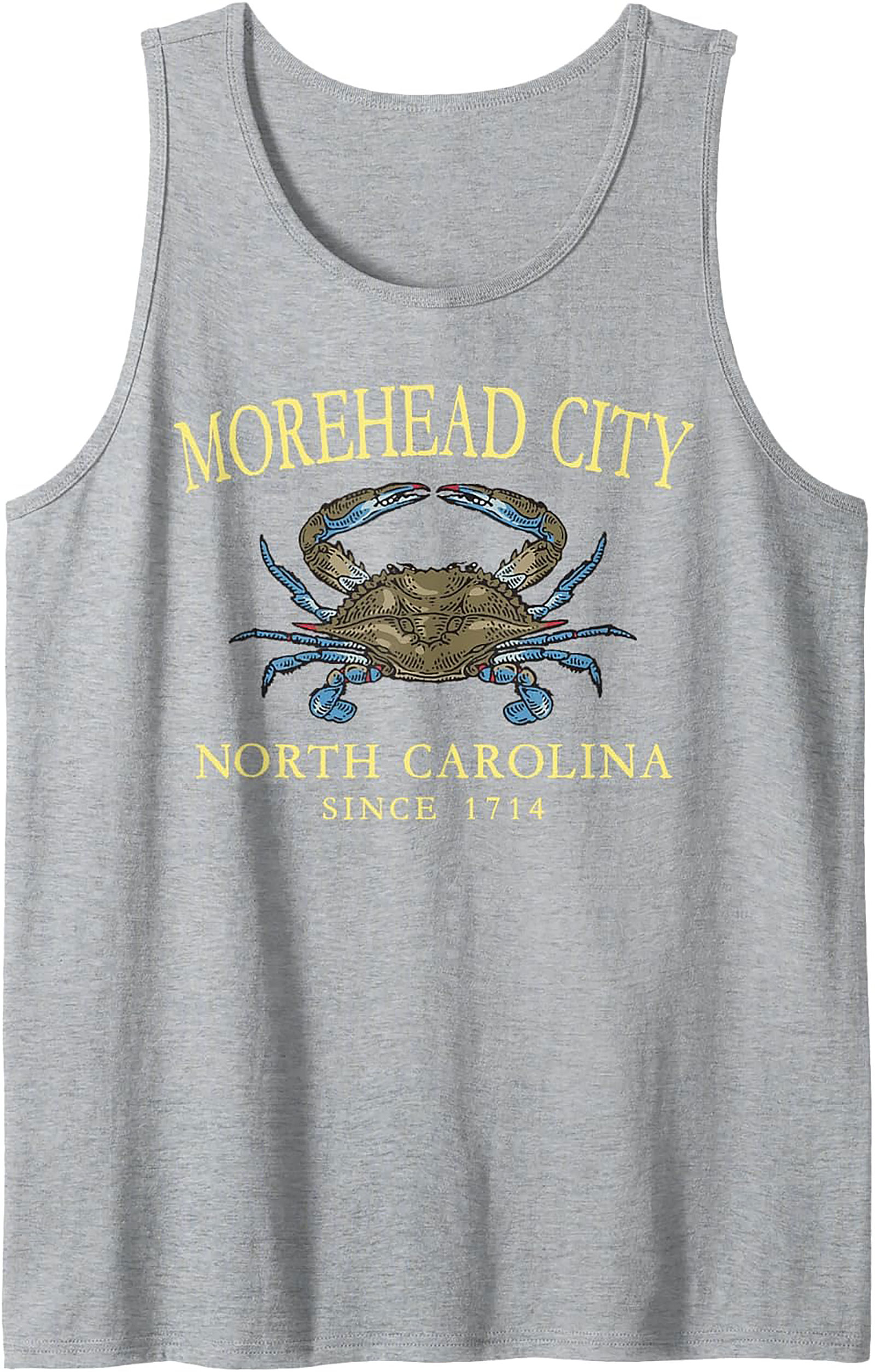 Morehead City NC Blue Crab Tank Top Coastal Summer Wear