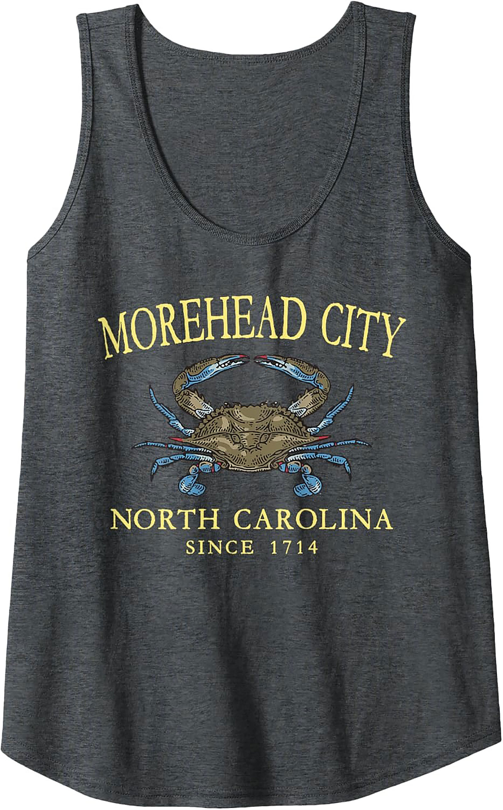 Morehead City NC Blue Crab Tank Top Coastal Summer Wear