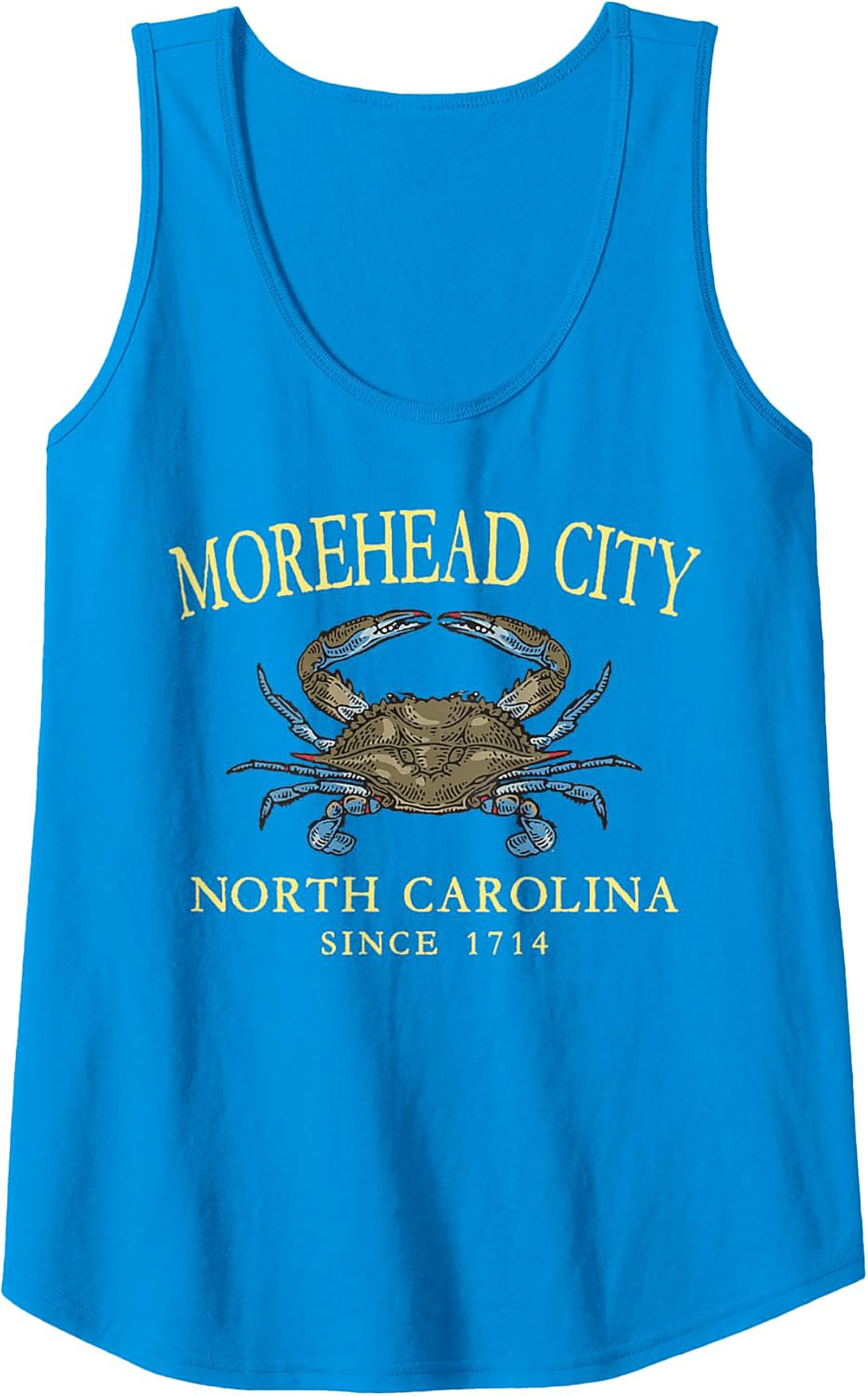 Morehead City NC Blue Crab Tank Top Coastal Summer Wear