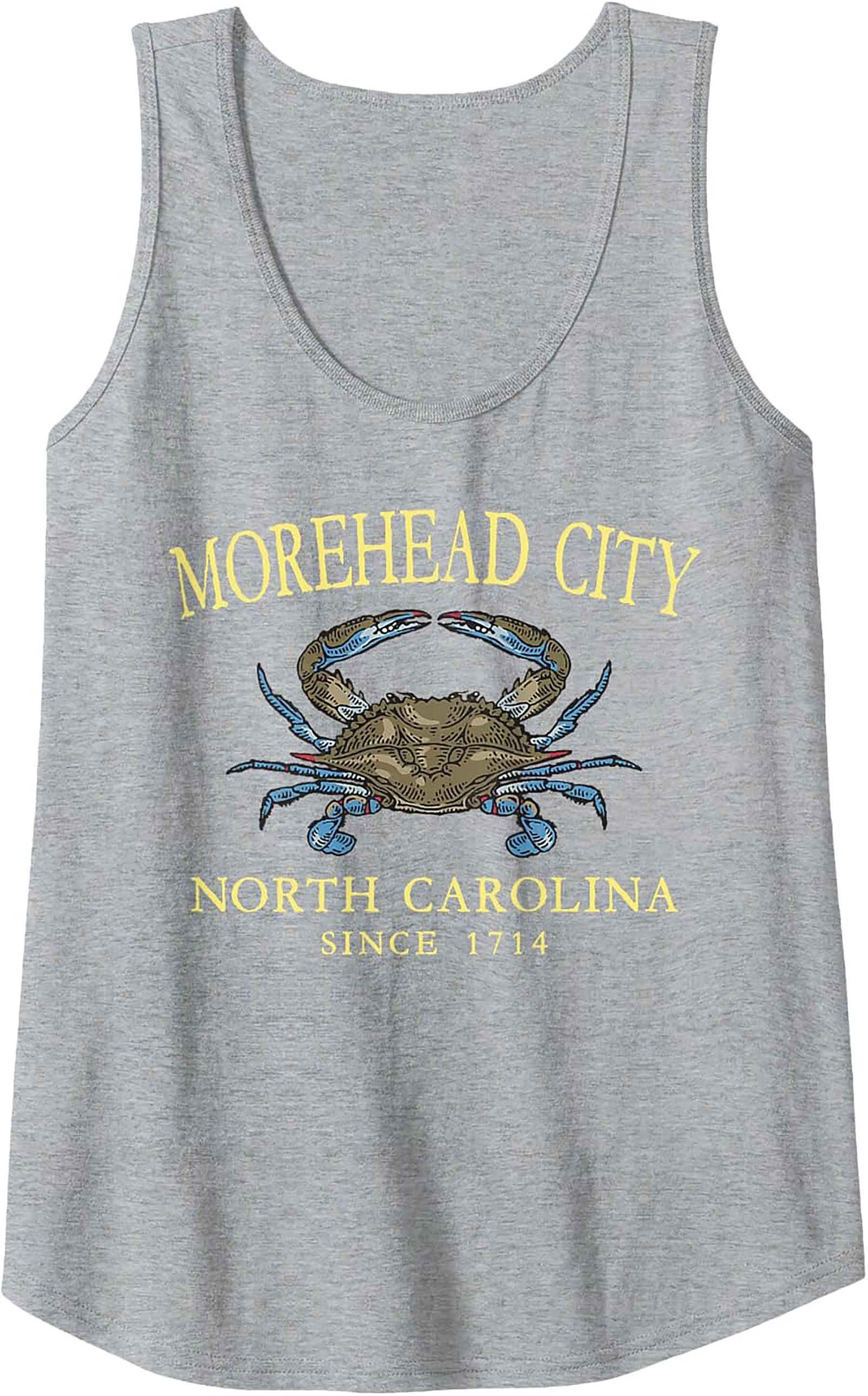 Morehead City NC Blue Crab Tank Top Coastal Summer Wear