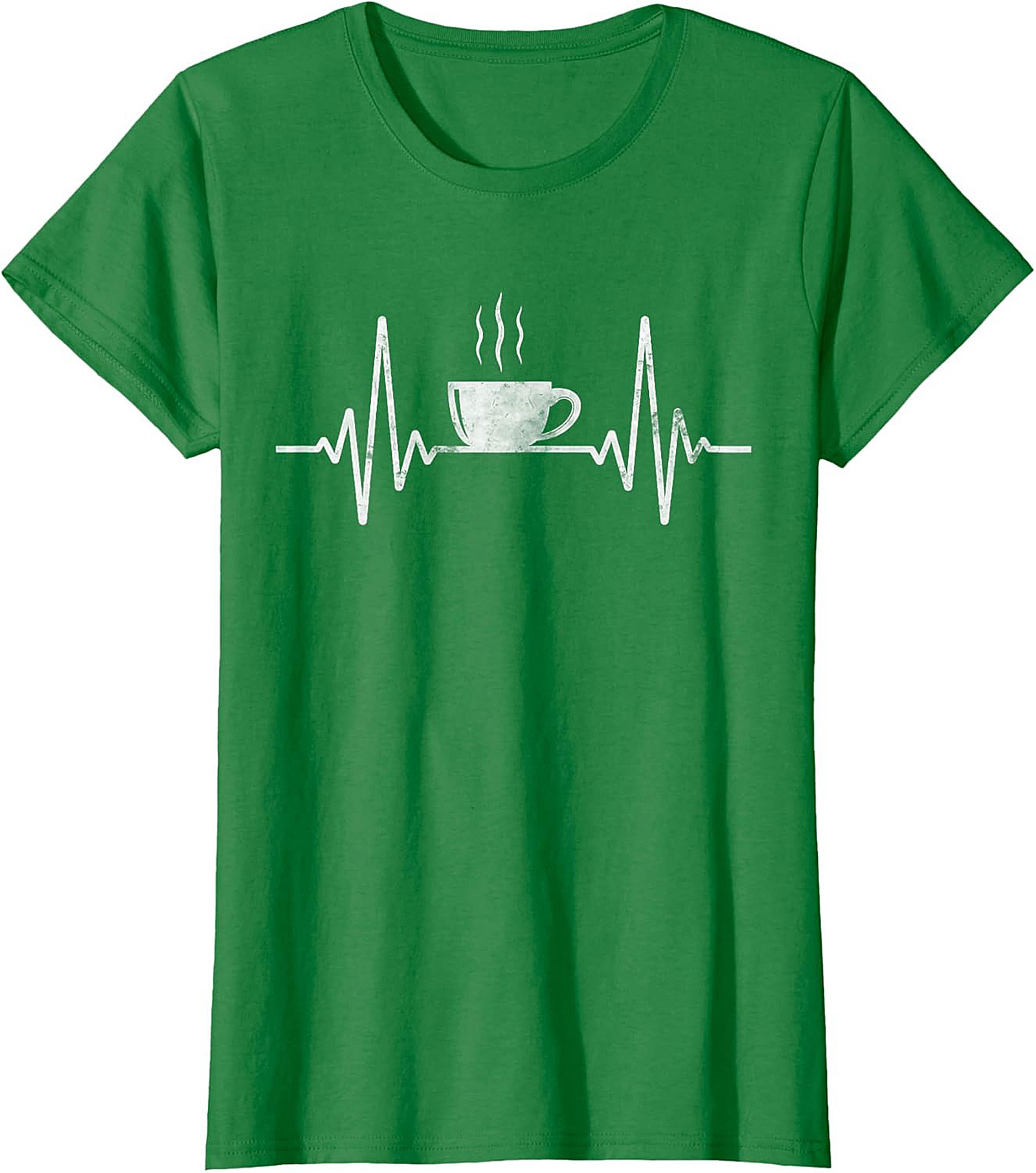 Coffee Heartbeat T-shirt Funny Coffee Lover Graphic Tee