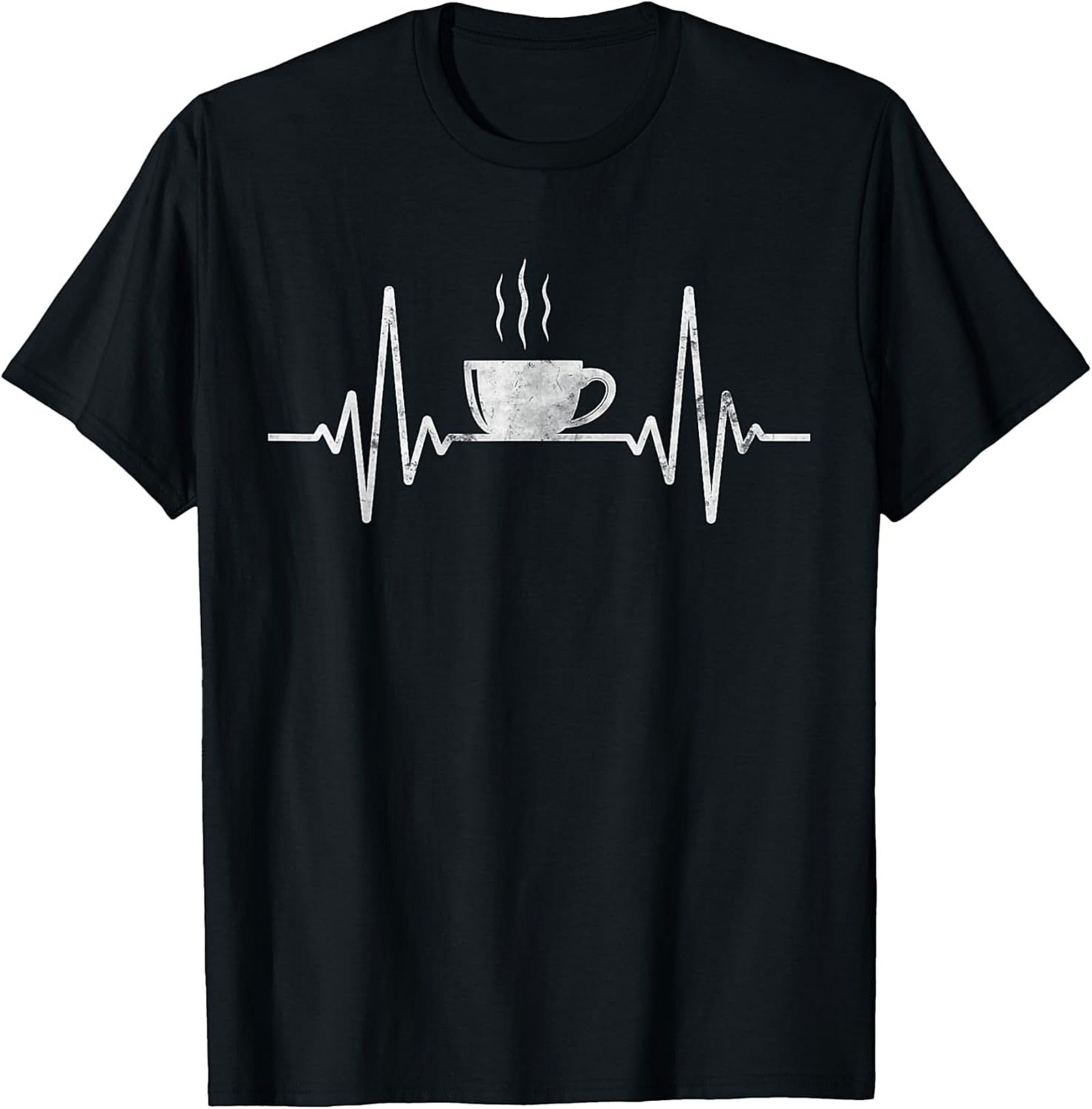 Coffee Heartbeat T-shirt Funny Coffee Lover Graphic Tee