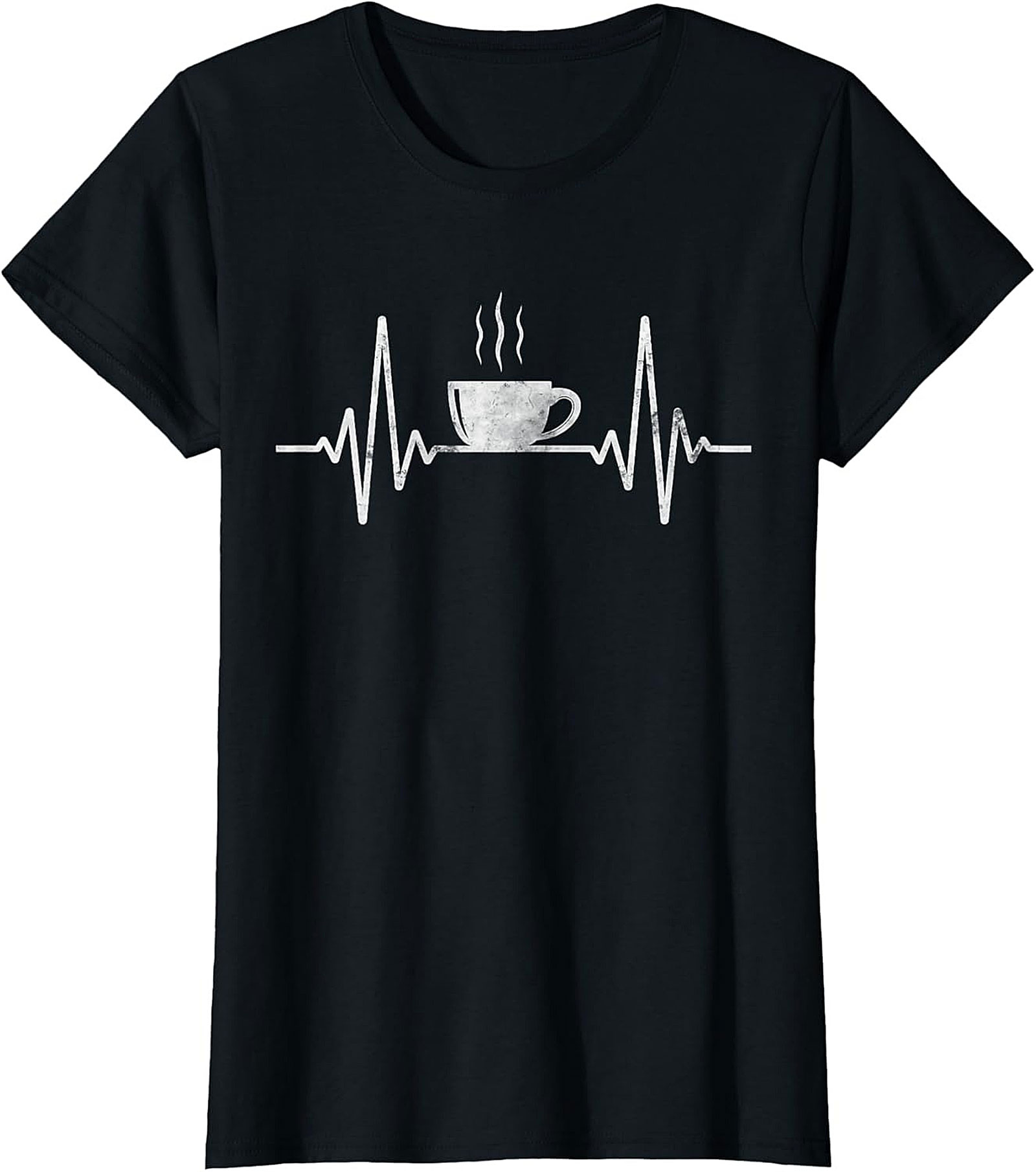 Coffee Heartbeat T-shirt Funny Coffee Lover Graphic Tee
