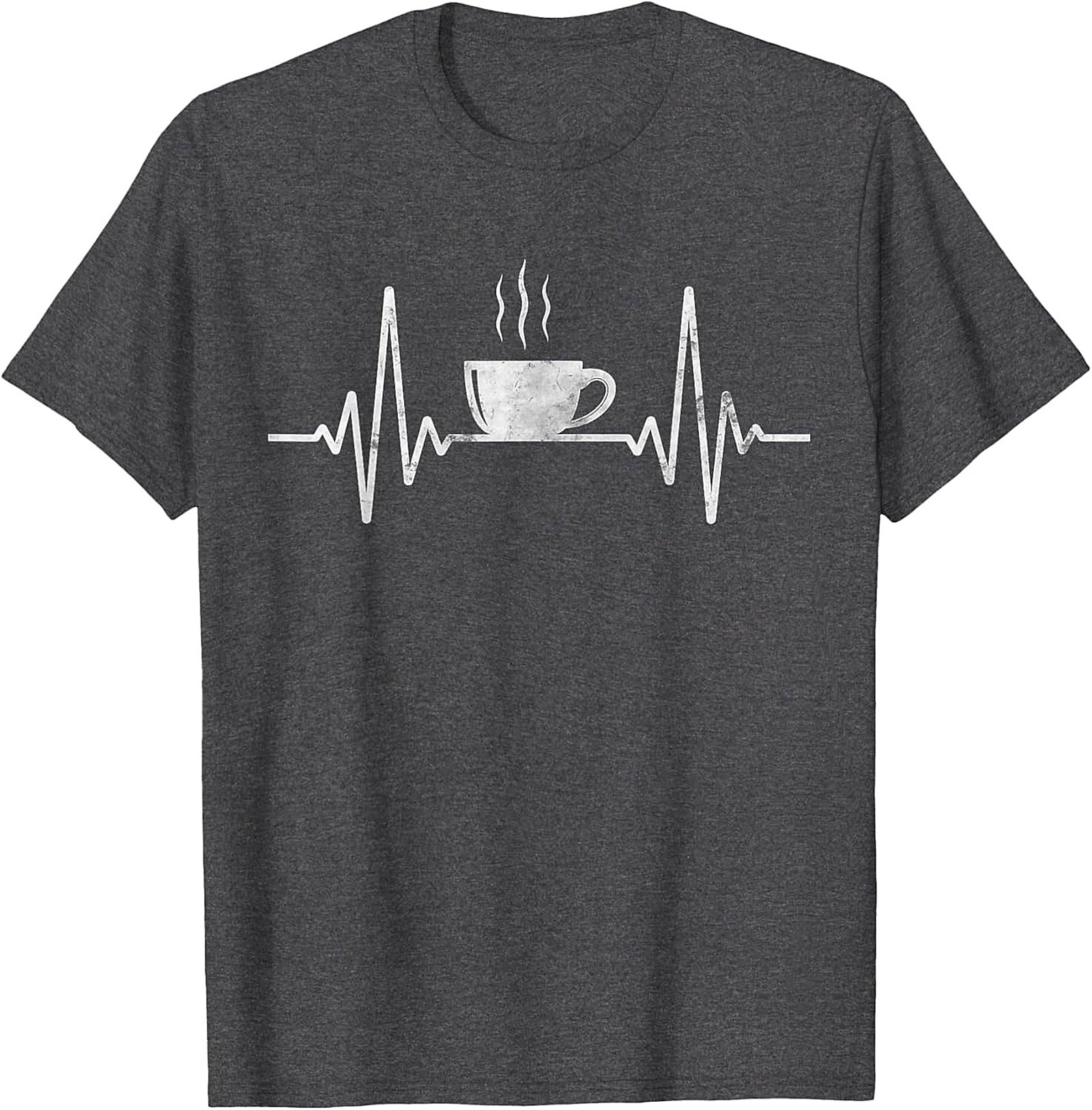 Coffee Heartbeat T-shirt Funny Coffee Lover Graphic Tee