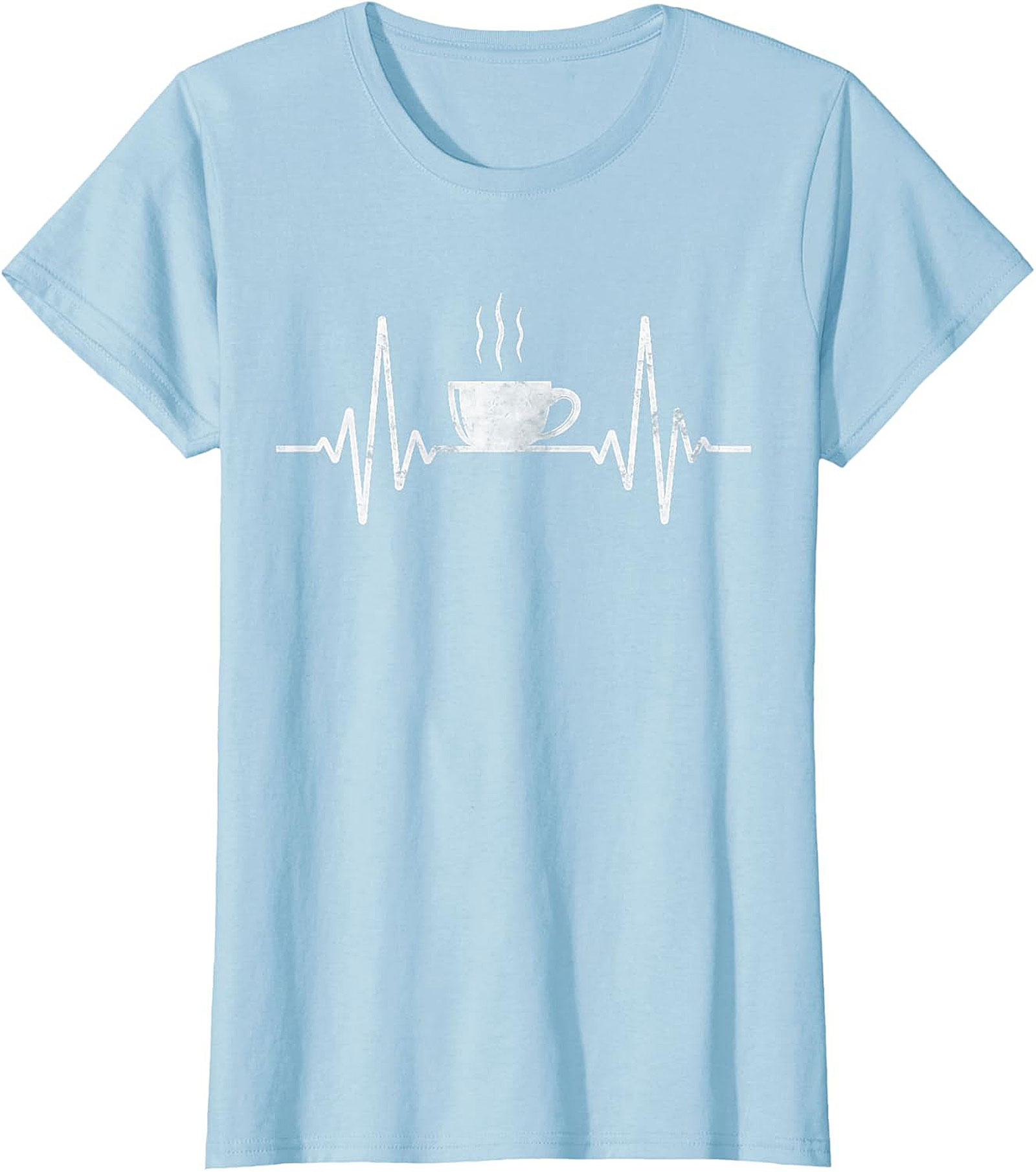 Coffee Heartbeat T-shirt Funny Coffee Lover Graphic Tee