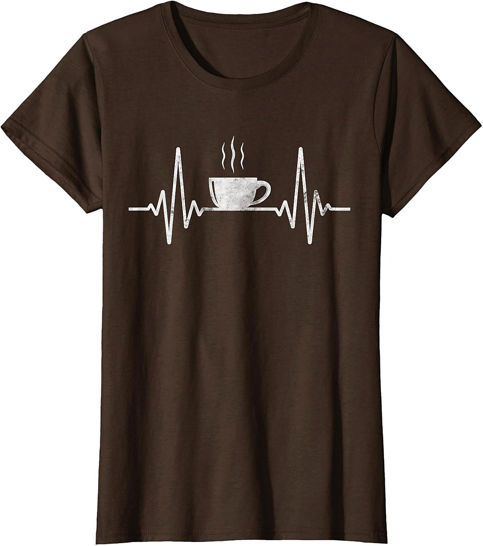 Coffee Heartbeat T-shirt Funny Coffee Lover Graphic Tee