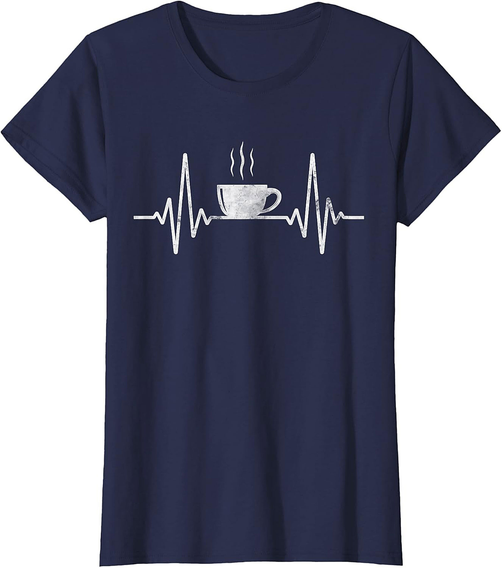 Coffee Heartbeat T-shirt Funny Coffee Lover Graphic Tee