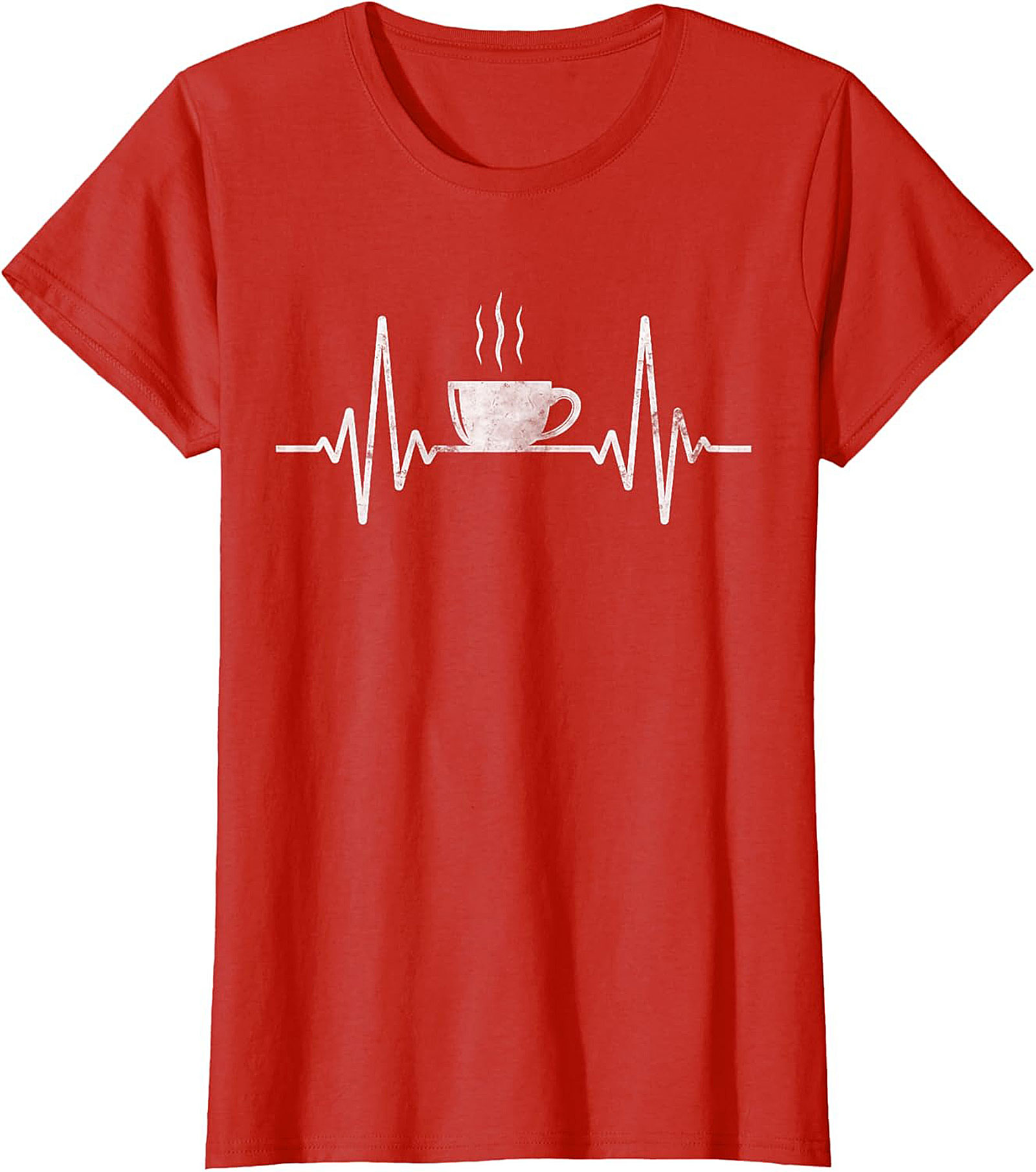 Coffee Heartbeat T-shirt Funny Coffee Lover Graphic Tee