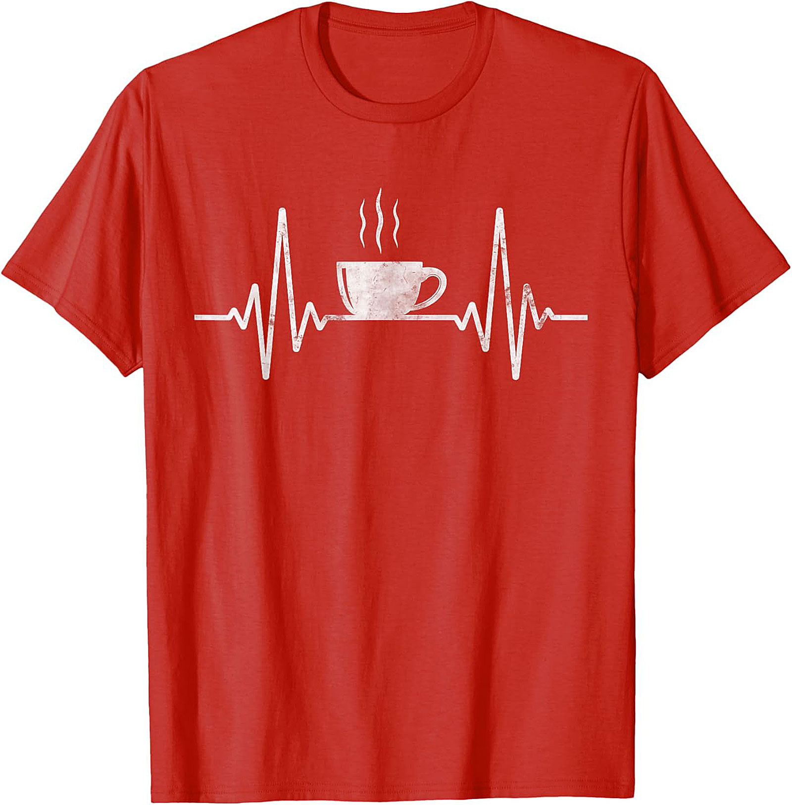 Coffee Heartbeat T-shirt Funny Coffee Lover Graphic Tee