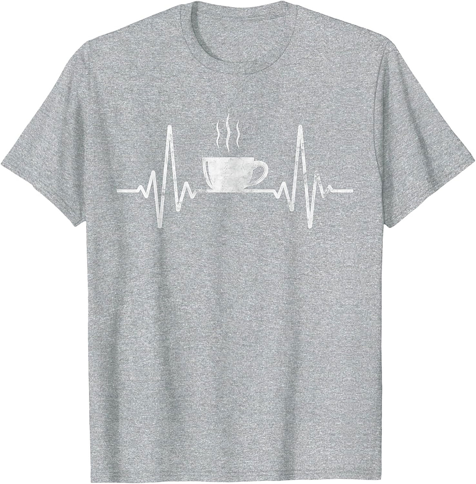 Coffee Heartbeat T-shirt Funny Coffee Lover Graphic Tee