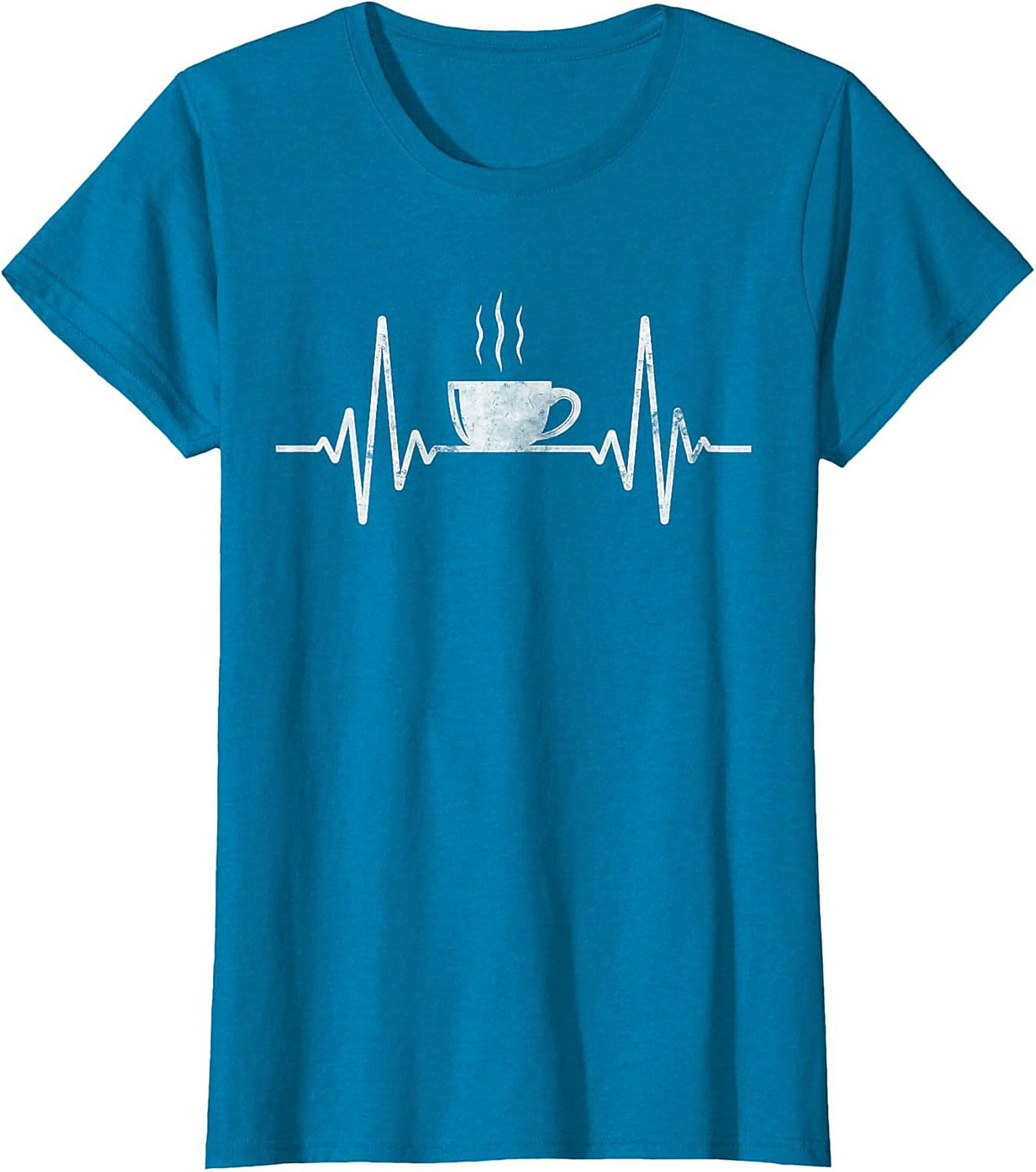 Coffee Heartbeat T-shirt Funny Coffee Lover Graphic Tee