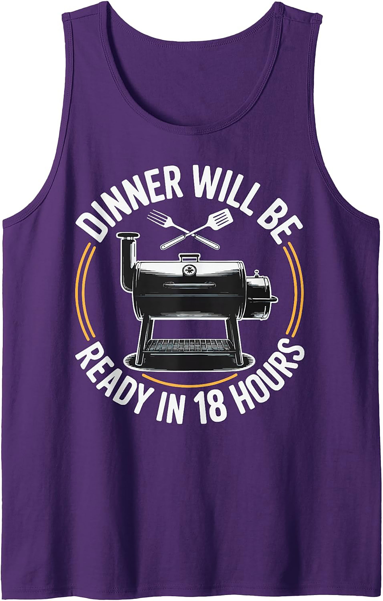 BBQ Smoker Tank Top - Dinner Ready in 18 Hours Graphic Tank