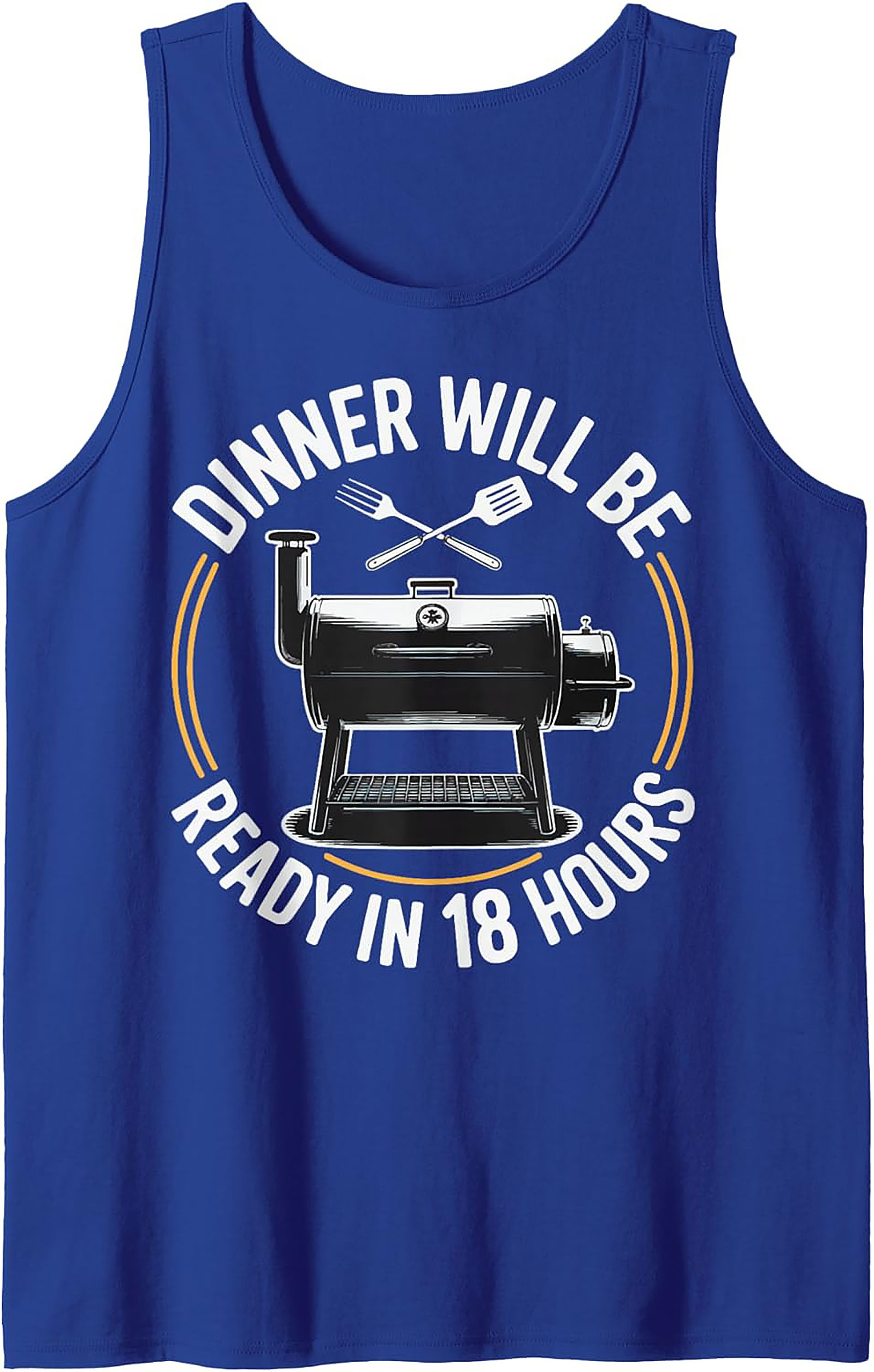 BBQ Smoker Tank Top - Dinner Ready in 18 Hours Graphic Tank