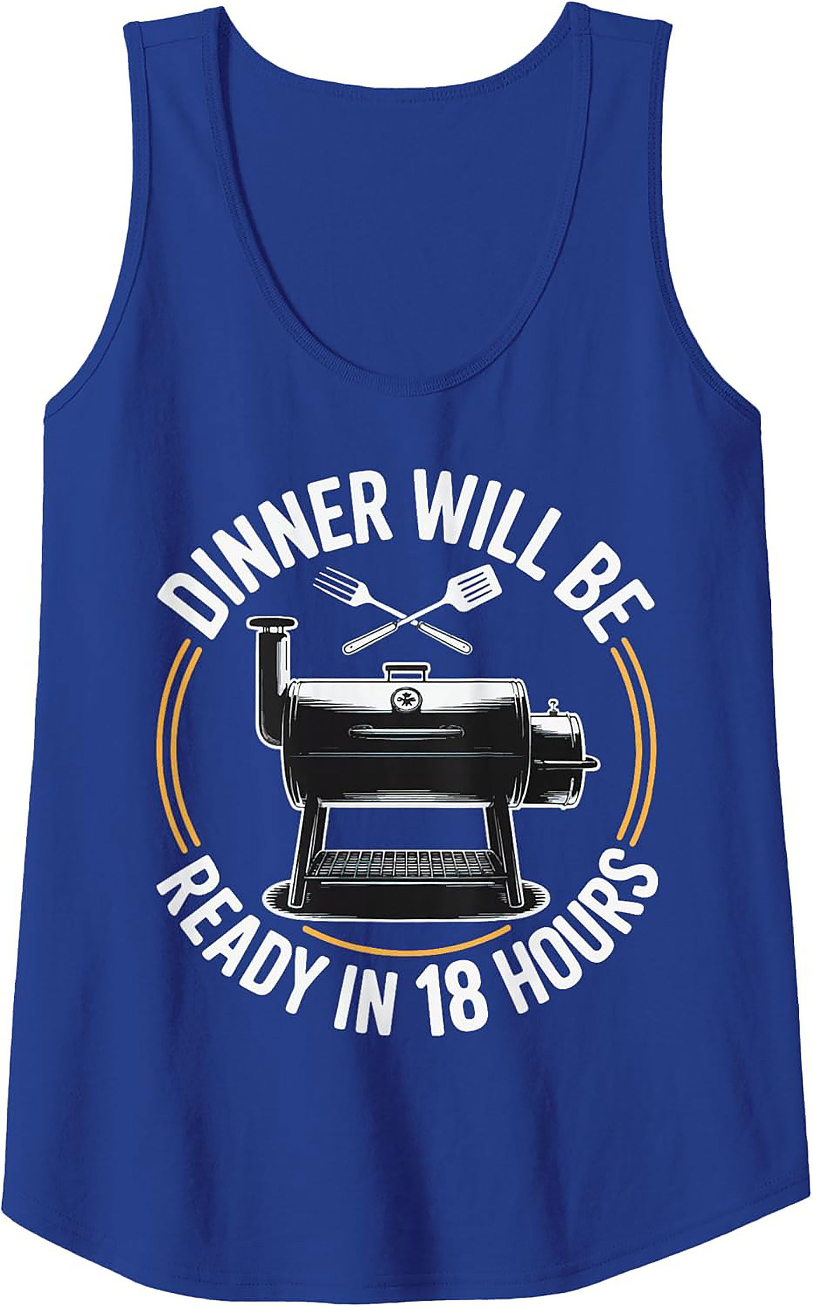 BBQ Smoker Tank Top - Dinner Ready in 18 Hours Graphic Tank