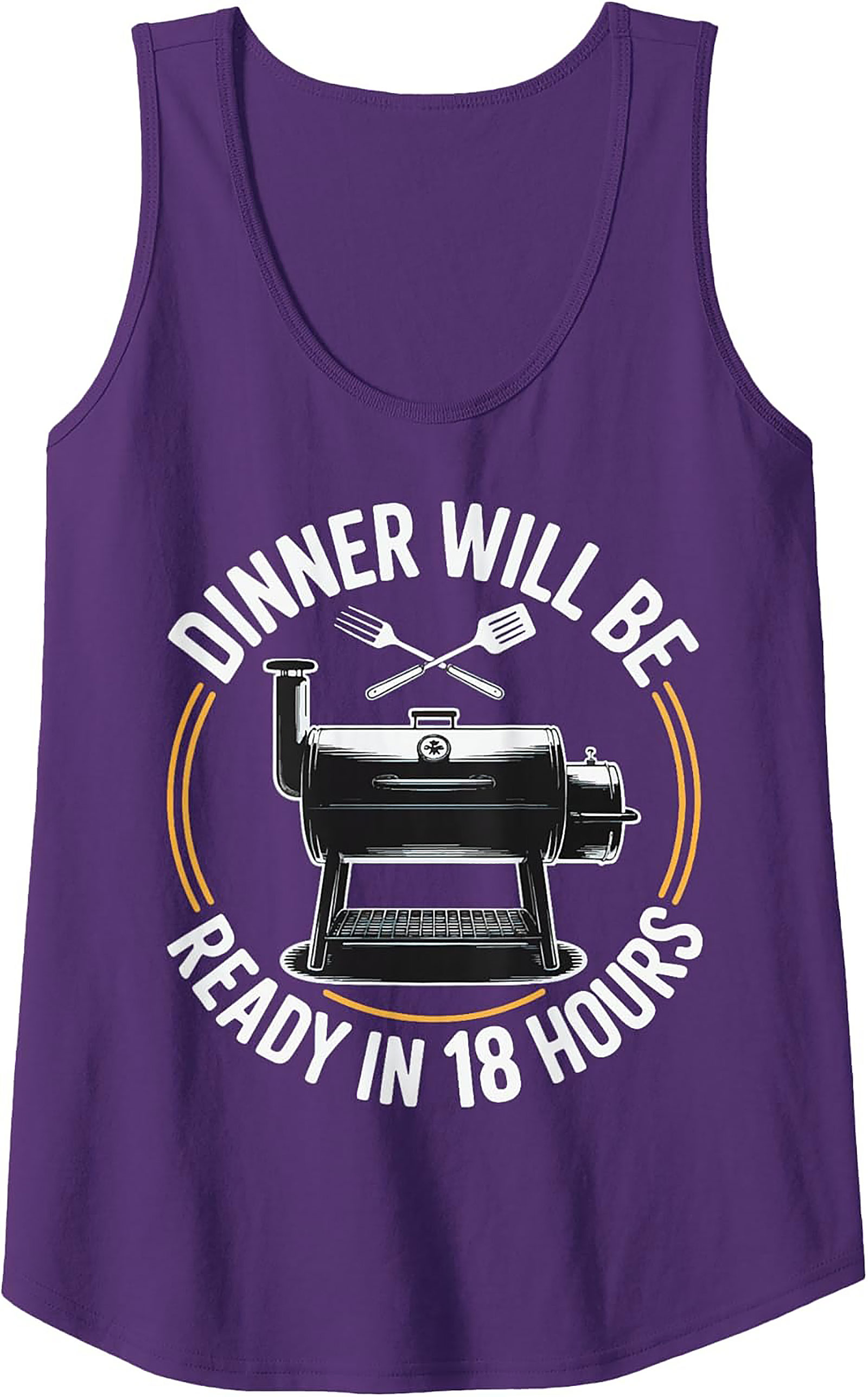 BBQ Smoker Tank Top - Dinner Ready in 18 Hours Graphic Tank