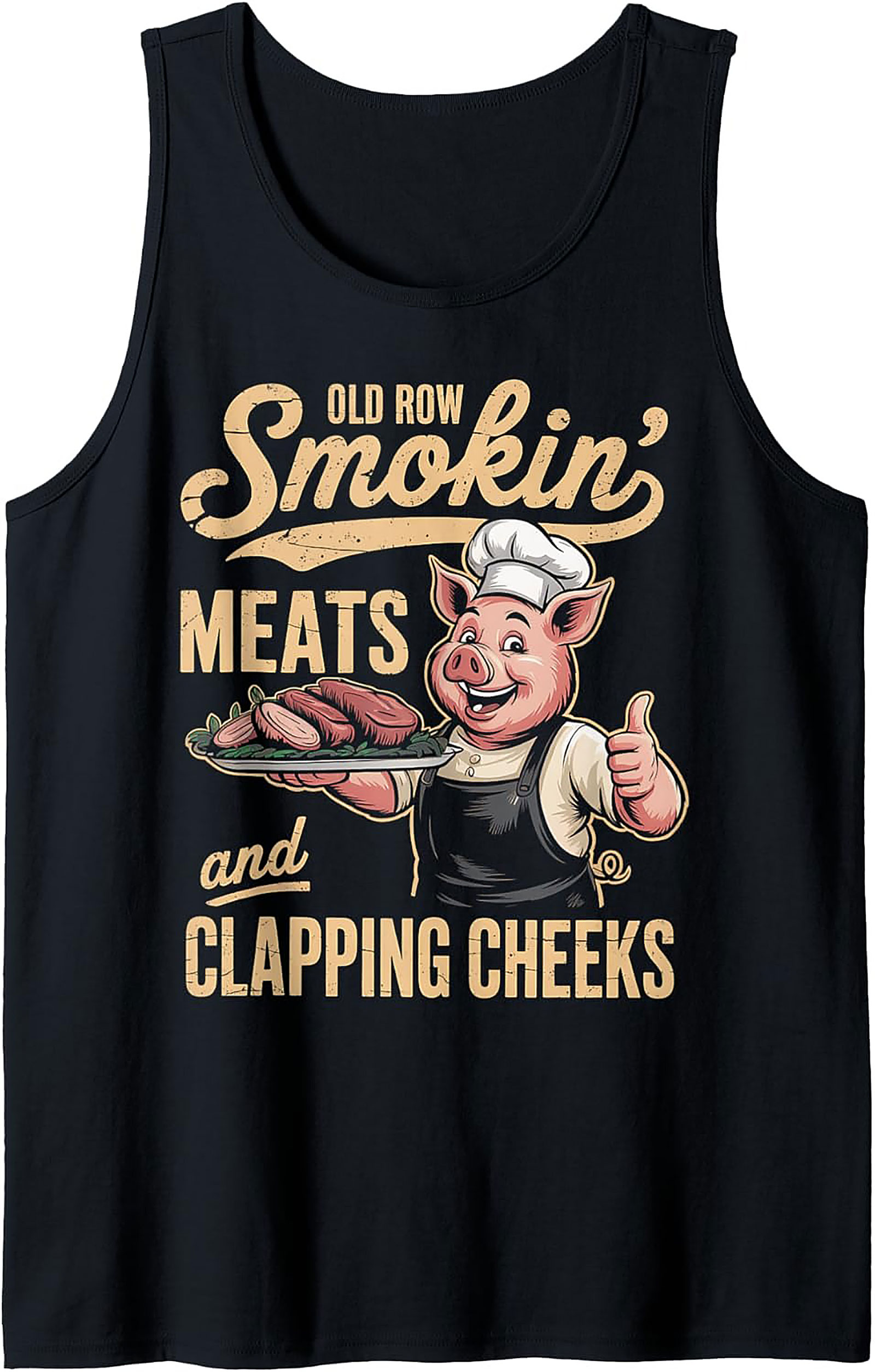 Smokin' Meats Funny BBQ Tank Top | Old Row Graphic Tank